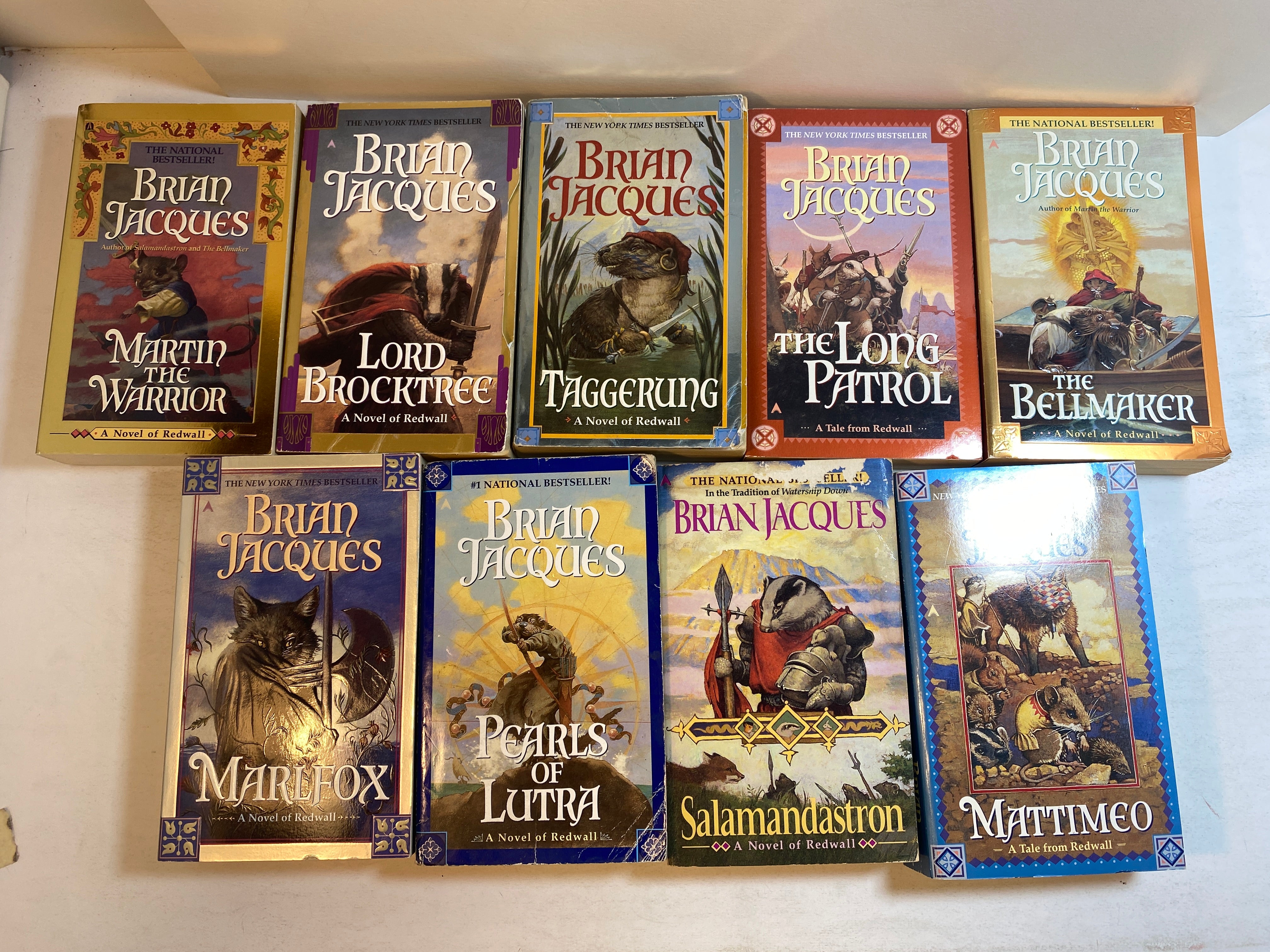 Lot of 9 Brian Jacques Redwall Series paperbacks 1990-2002