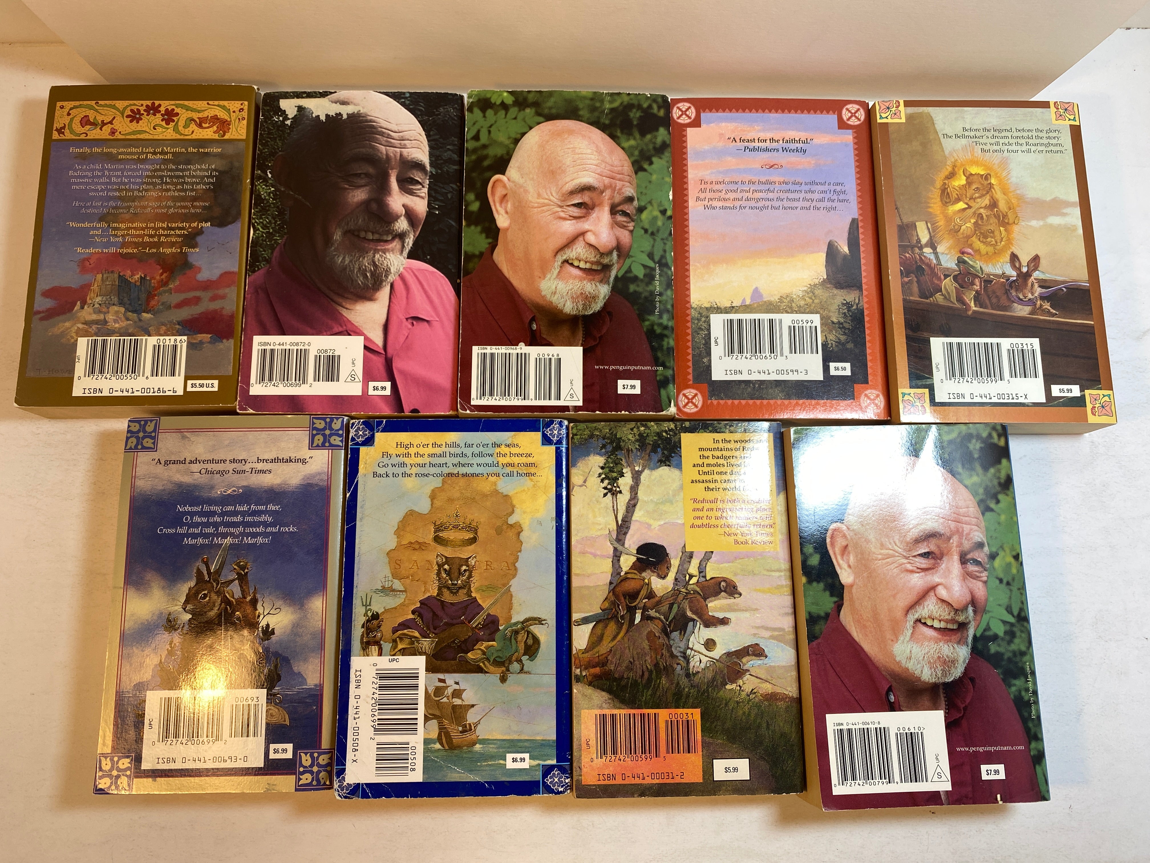 Lot of 9 Brian Jacques Redwall Series paperbacks 1990-2002