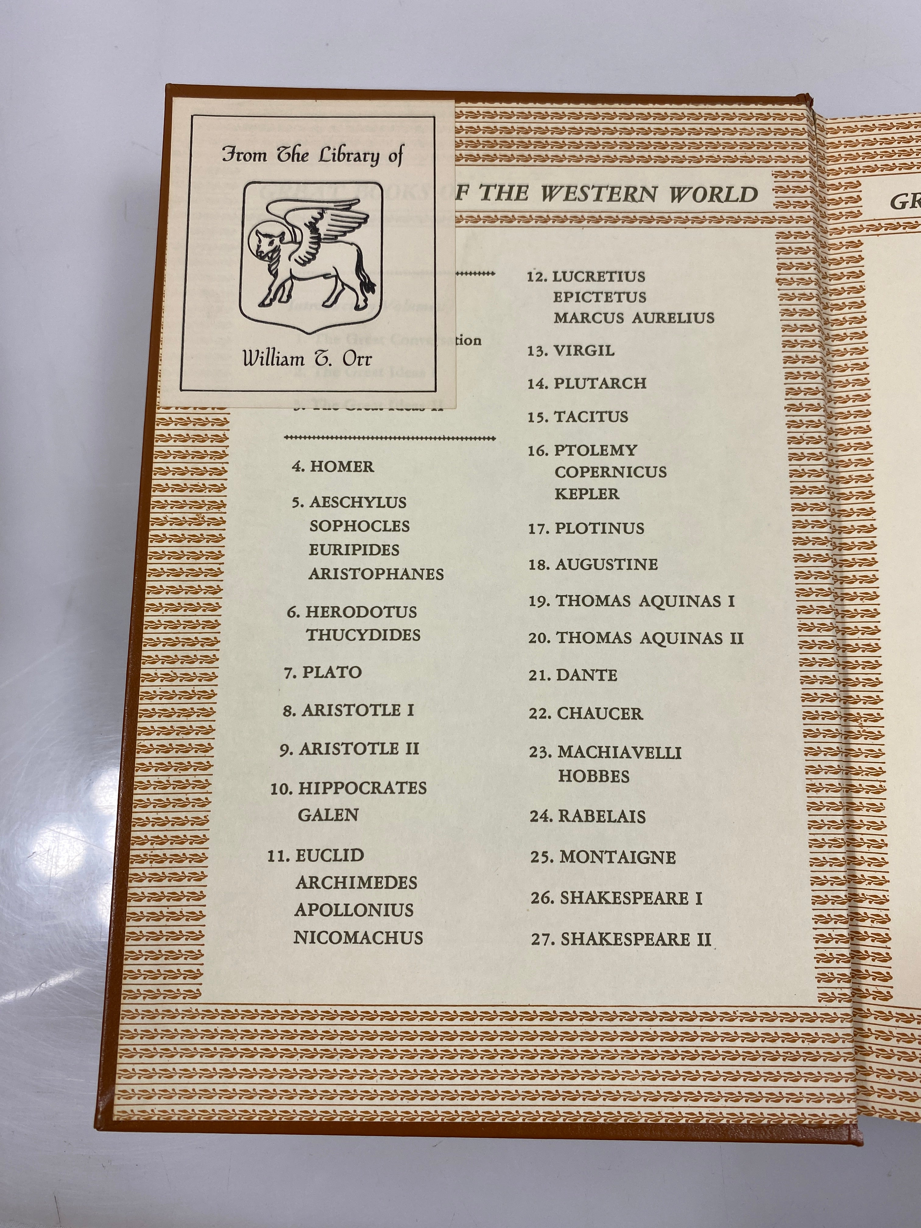 Lot of 9 Britannica Great Books of the Western World 1952 HC