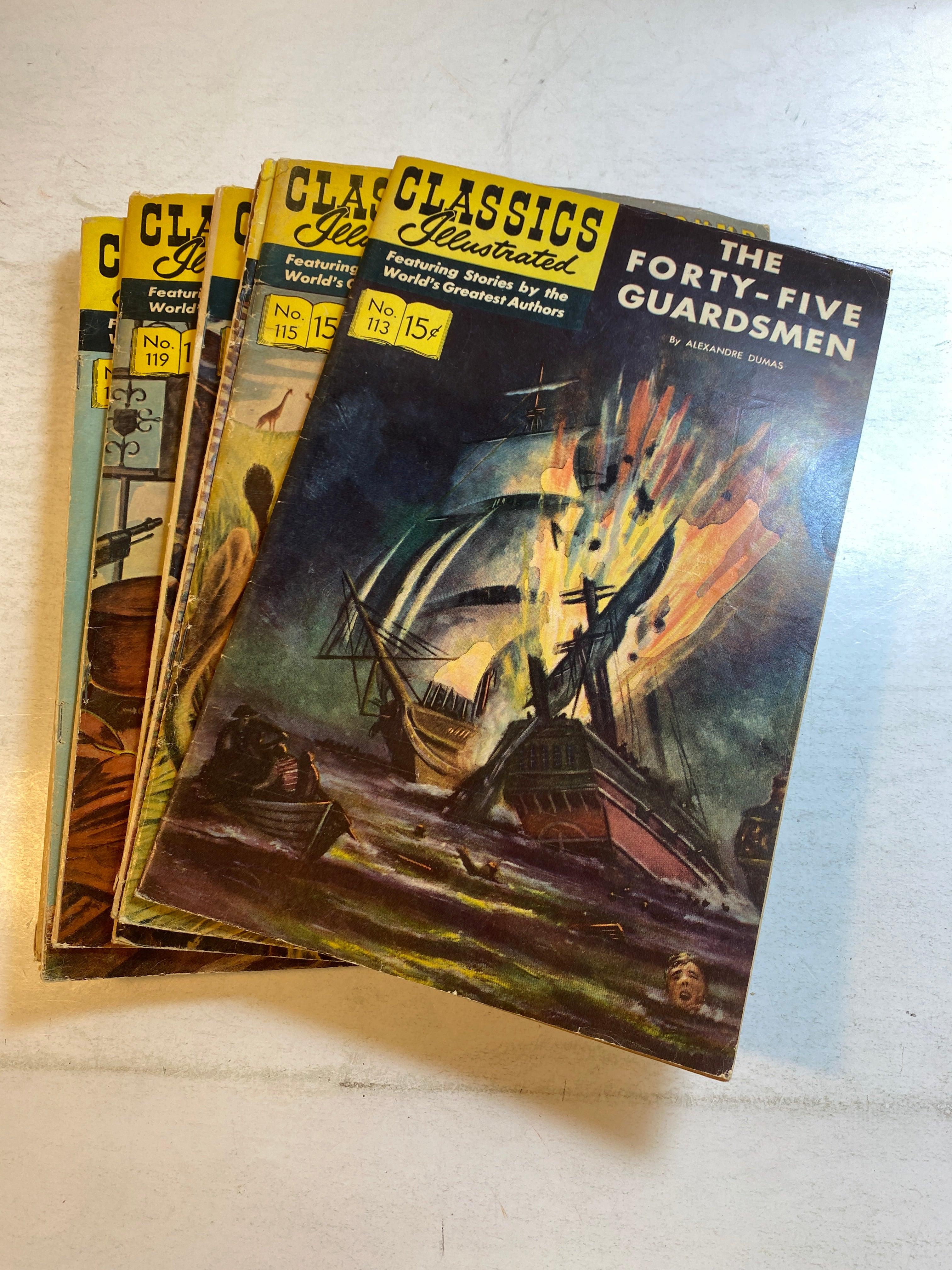 Lot of 9 Classics Illustrated 113-138