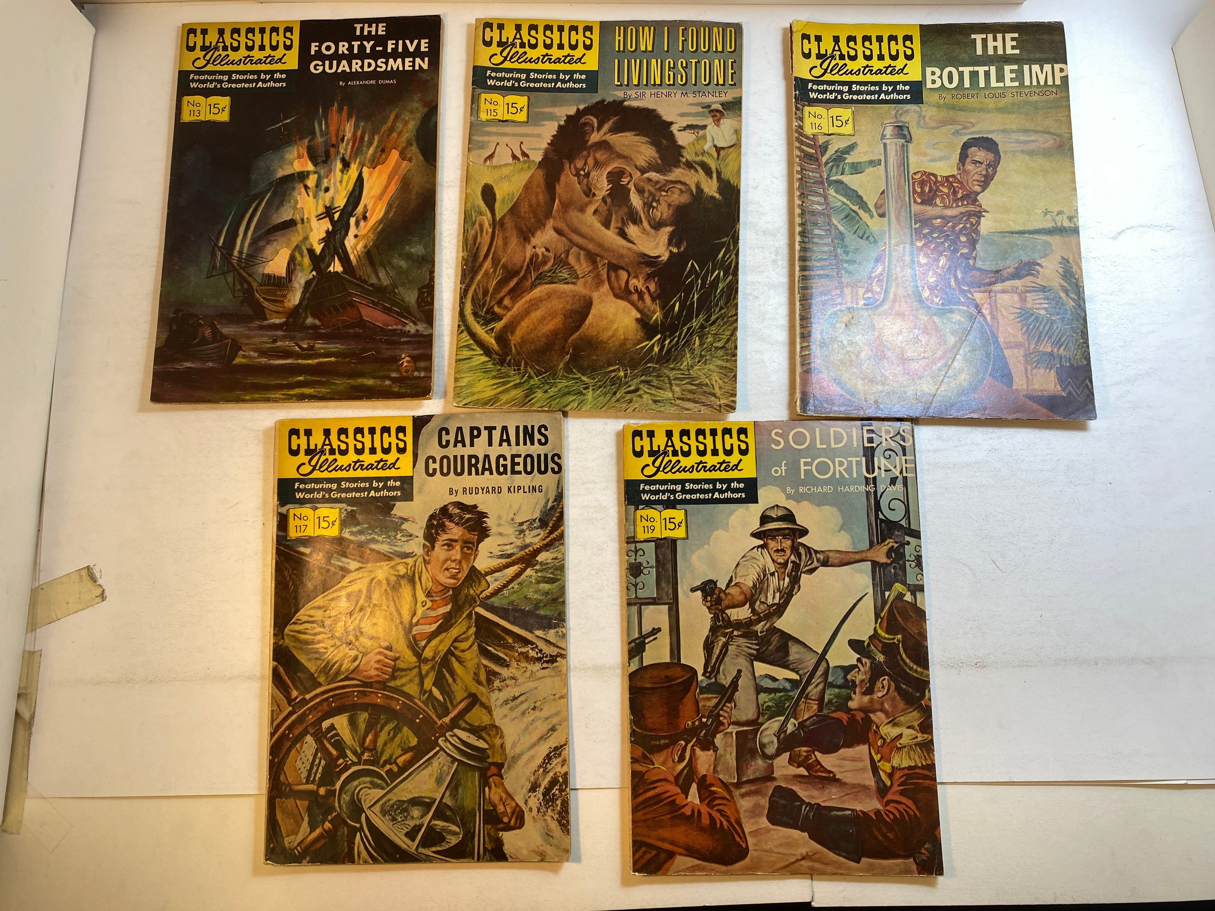 Lot of 9 Classics Illustrated 113-138