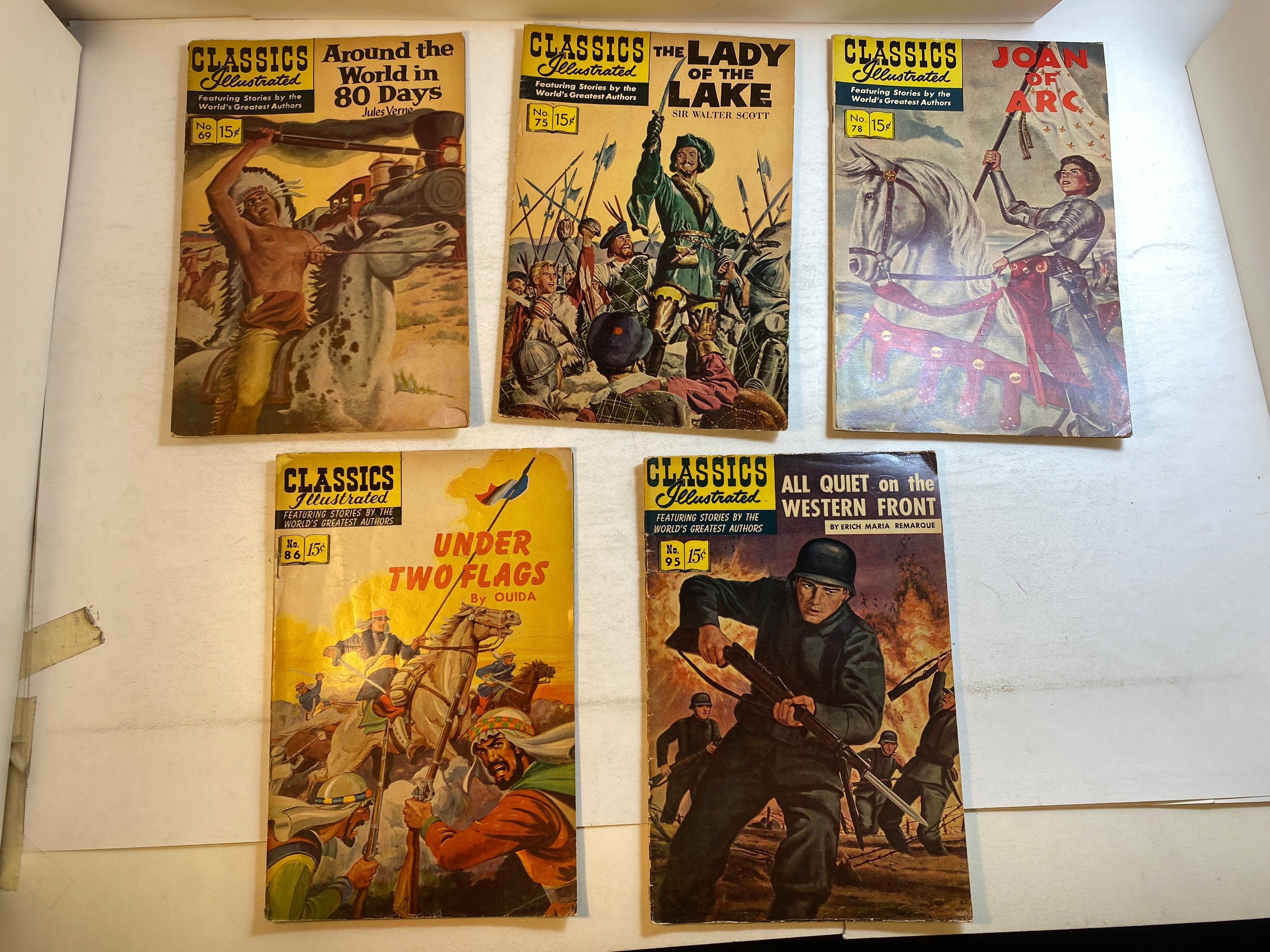 Lot of 9 Classics Illustrated 69-108