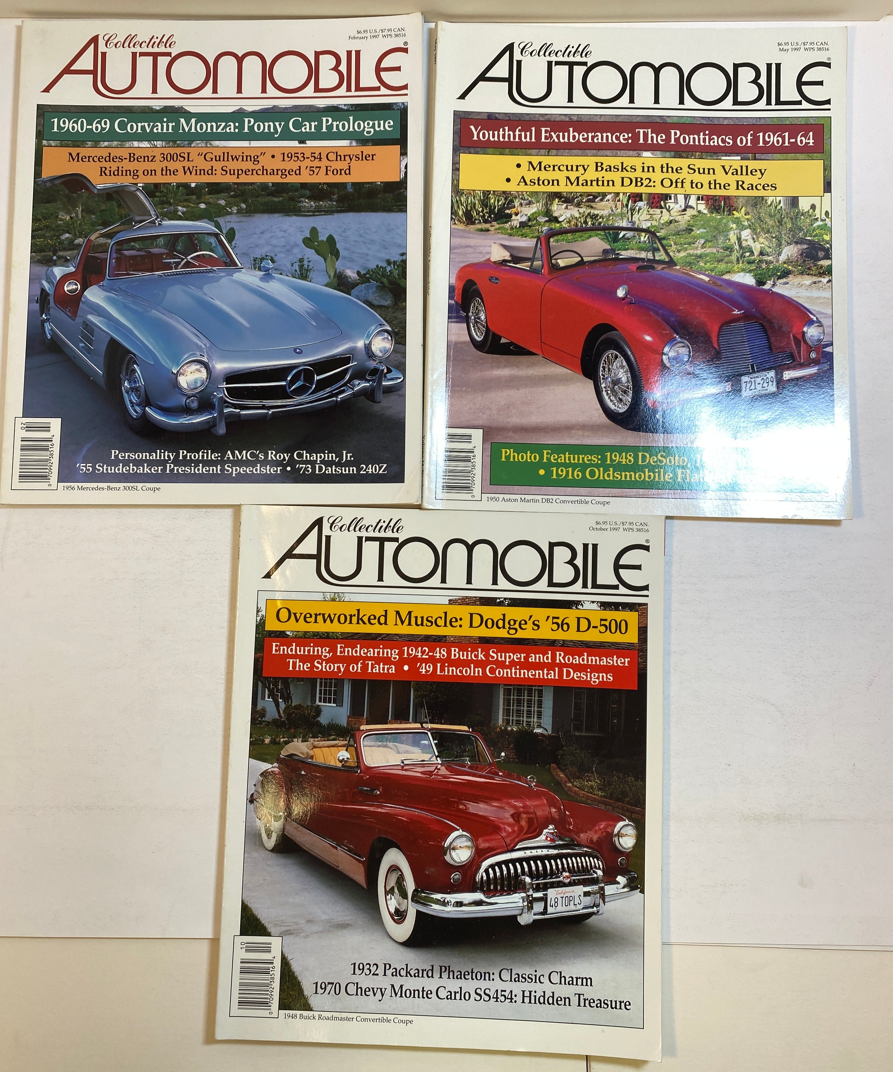 Lot of 9 Collectible Automobile Magazines 1997-1998