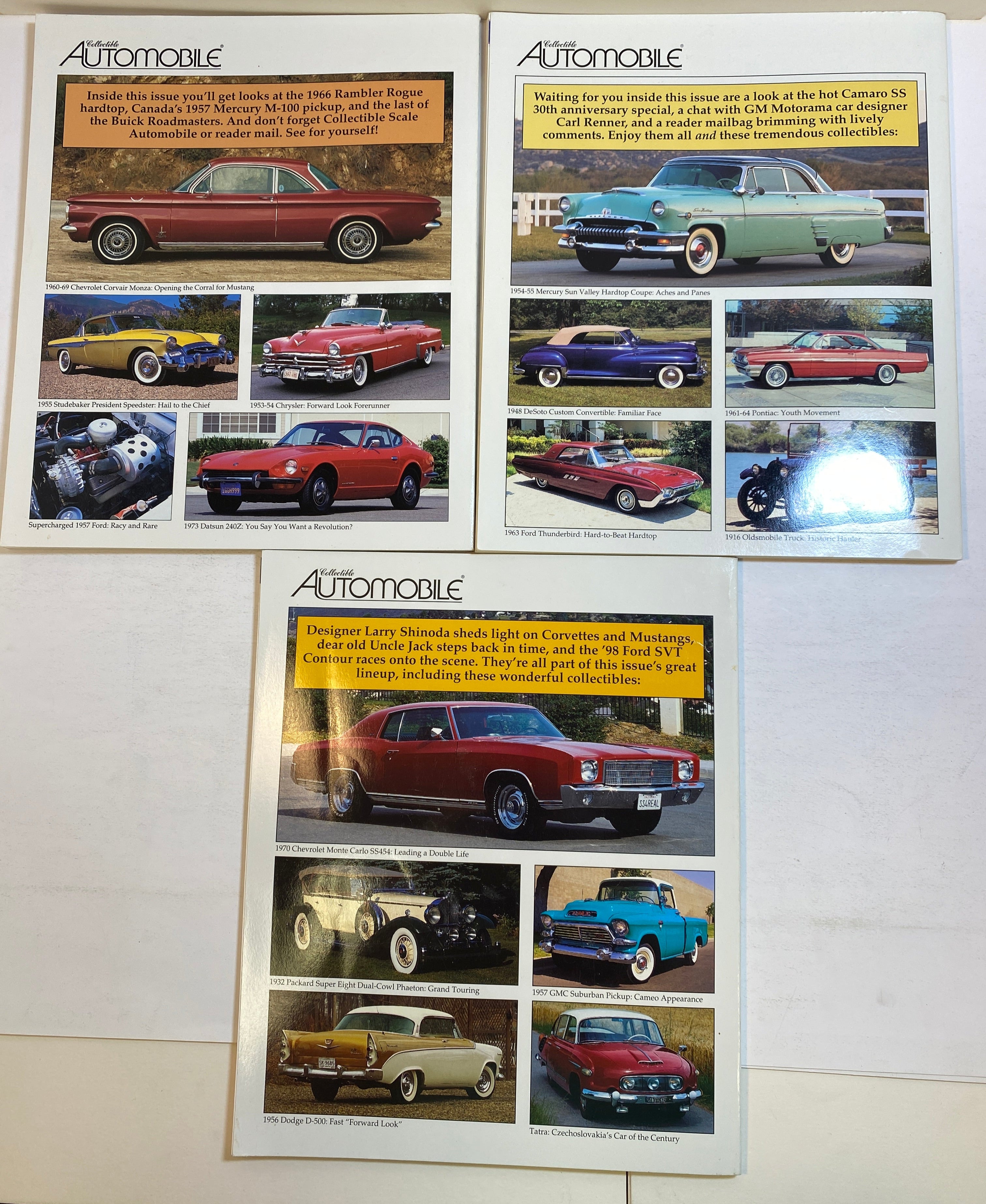 Lot of 9 Collectible Automobile Magazines 1997-1998