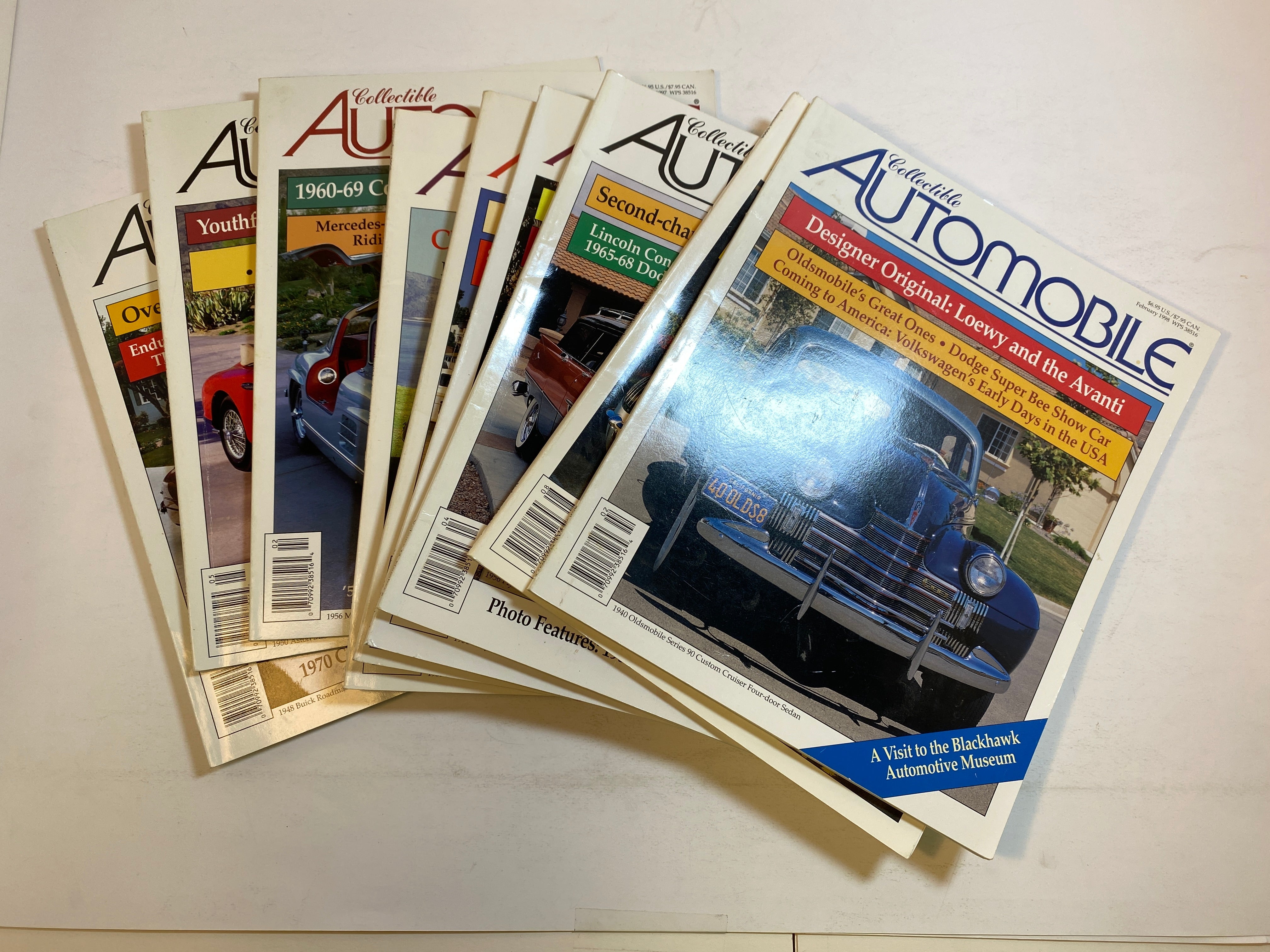 Lot of 9 Collectible Automobile Magazines 1997-1998