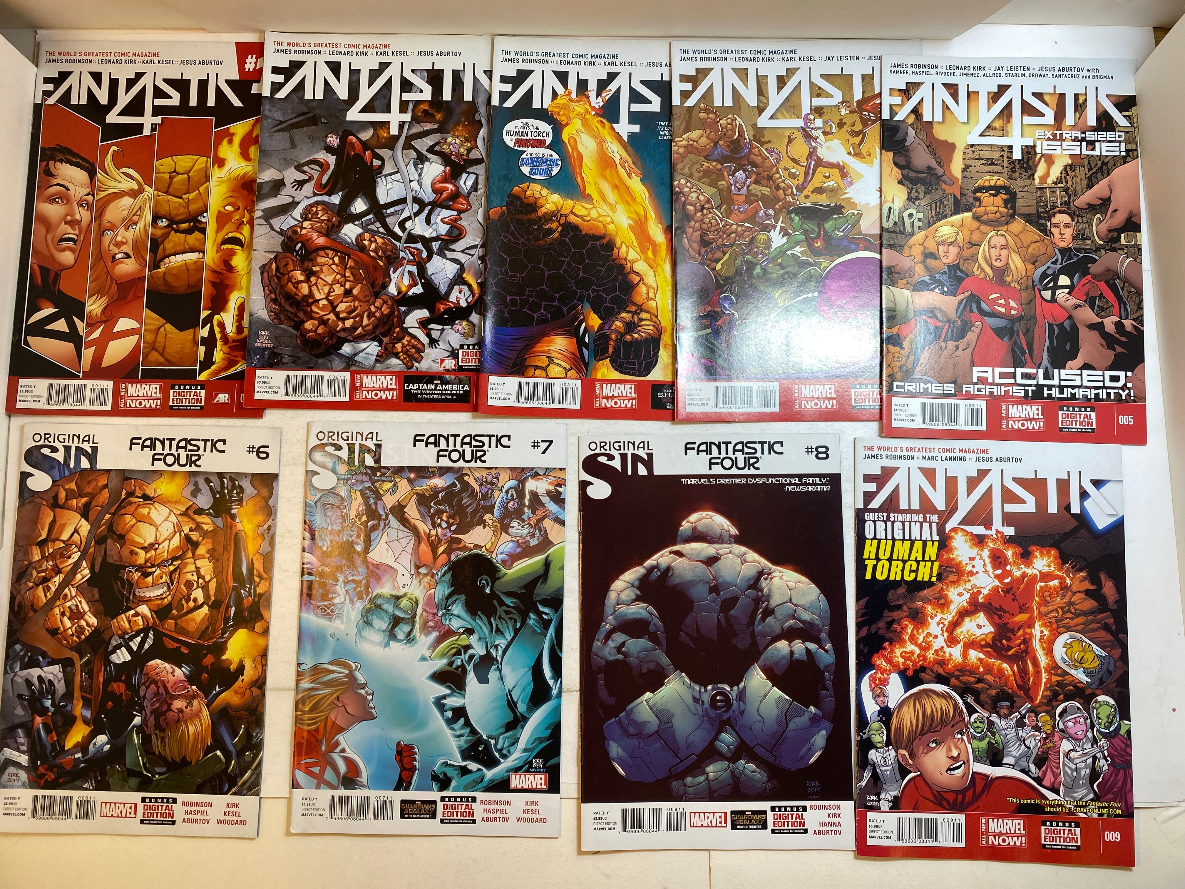Lot of 9 Fantastic Four Marvel Comics 2014