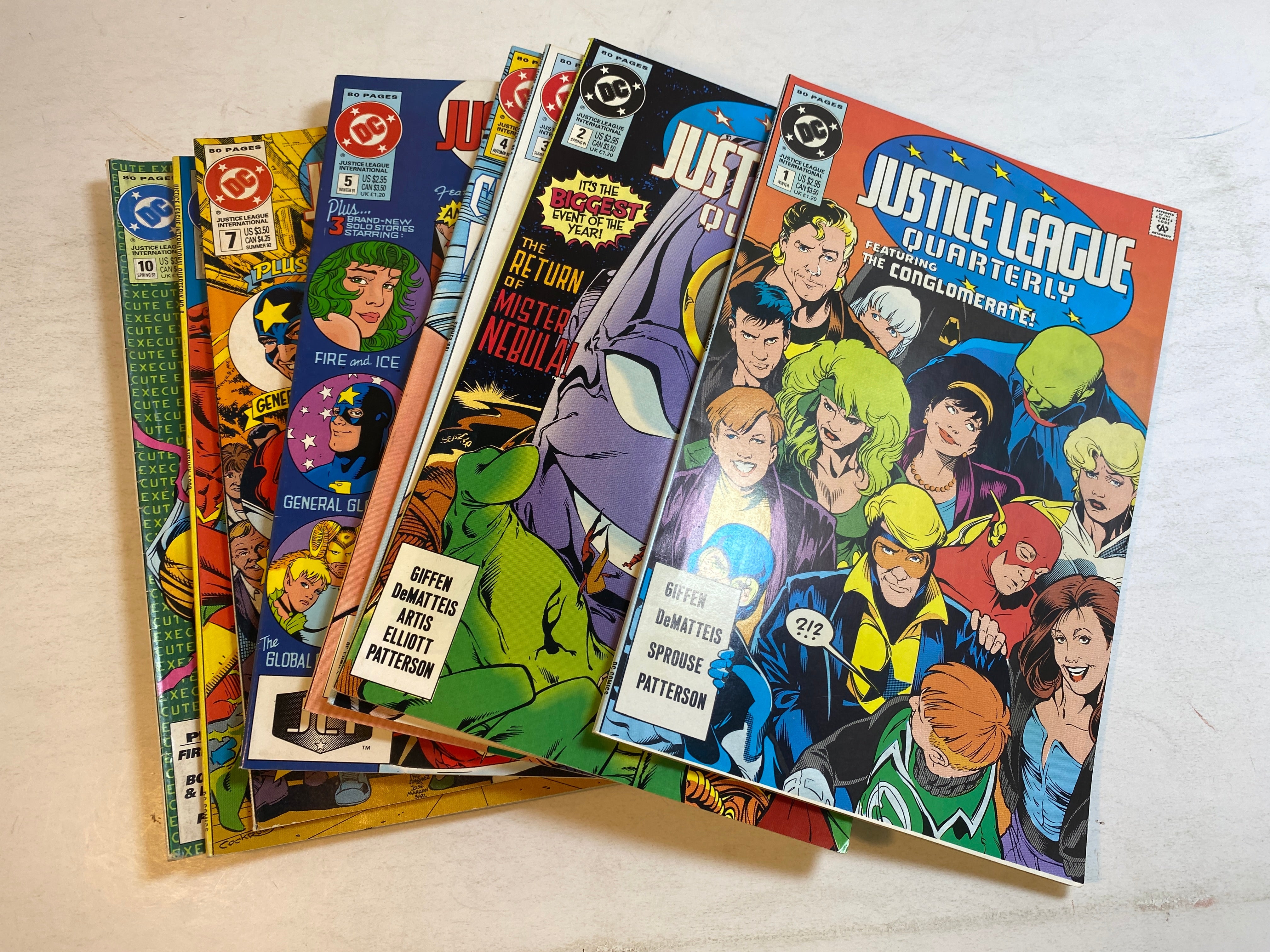 Lot of 9 Justice League Quarterly DC Comics 1990-1992