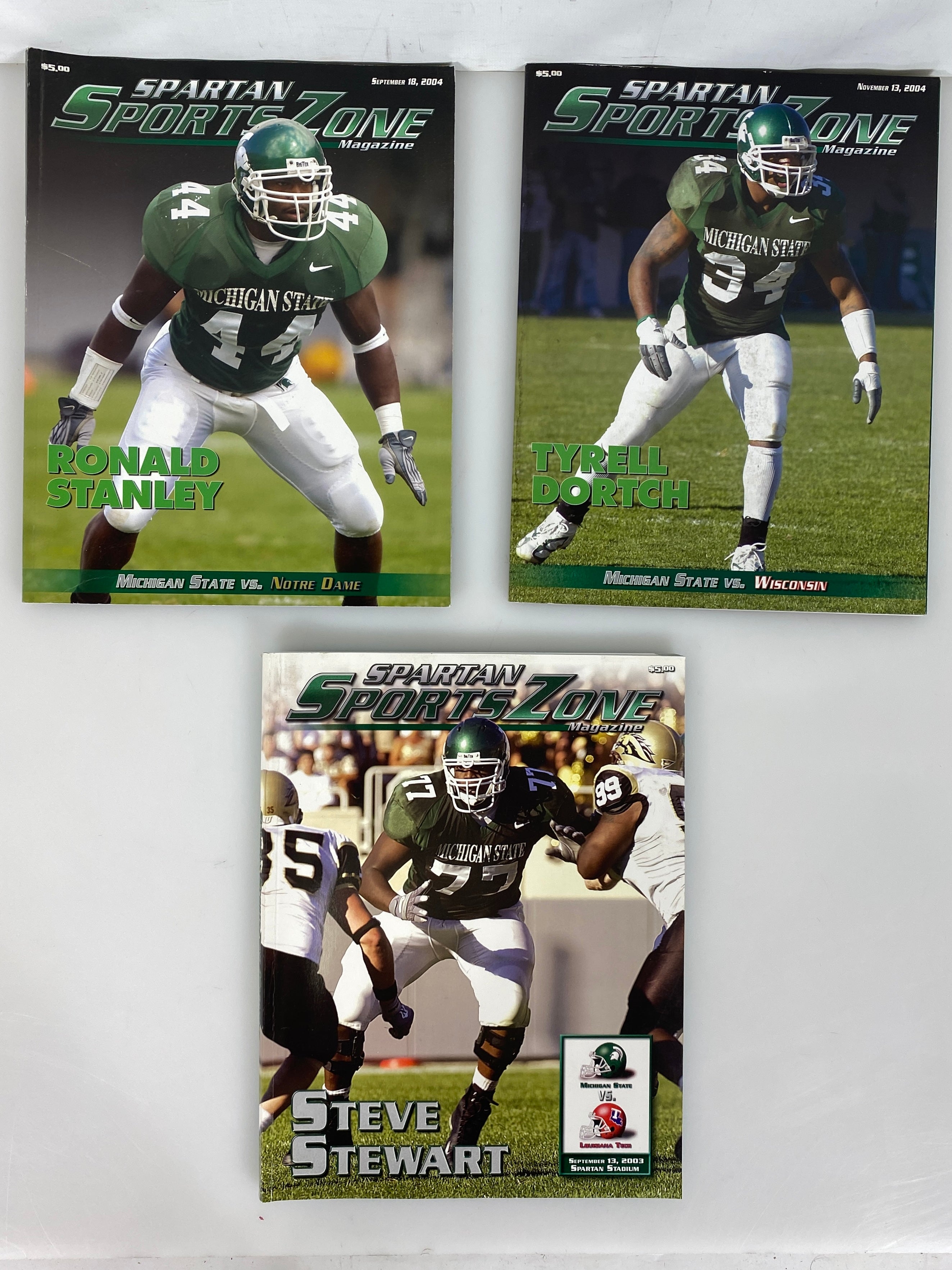 Lot of 9 Michigan State MSU Football Programs 2003-2008