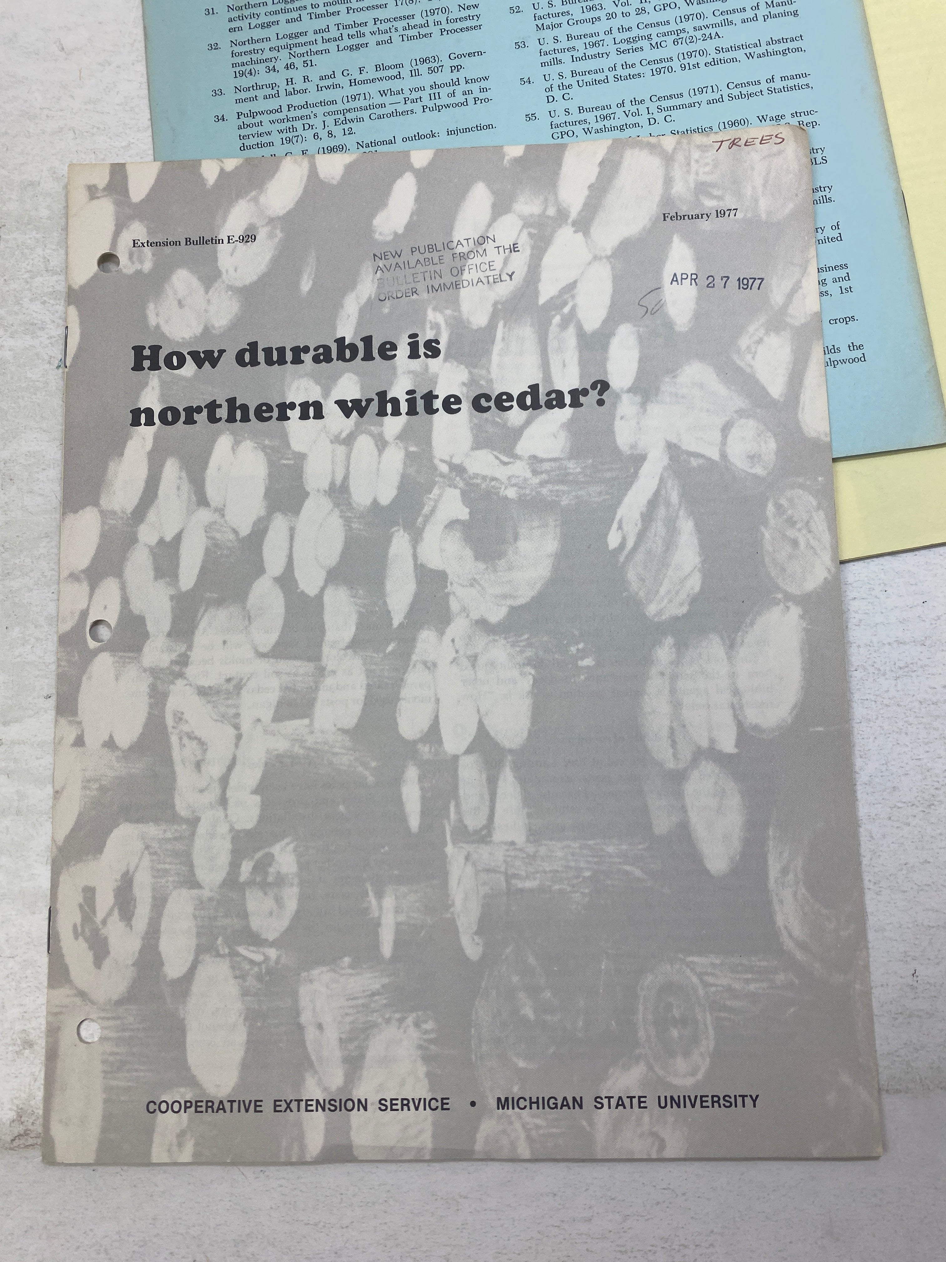 Lot of 9 MSU Agricultural Research Report Bulletins 1972-1984