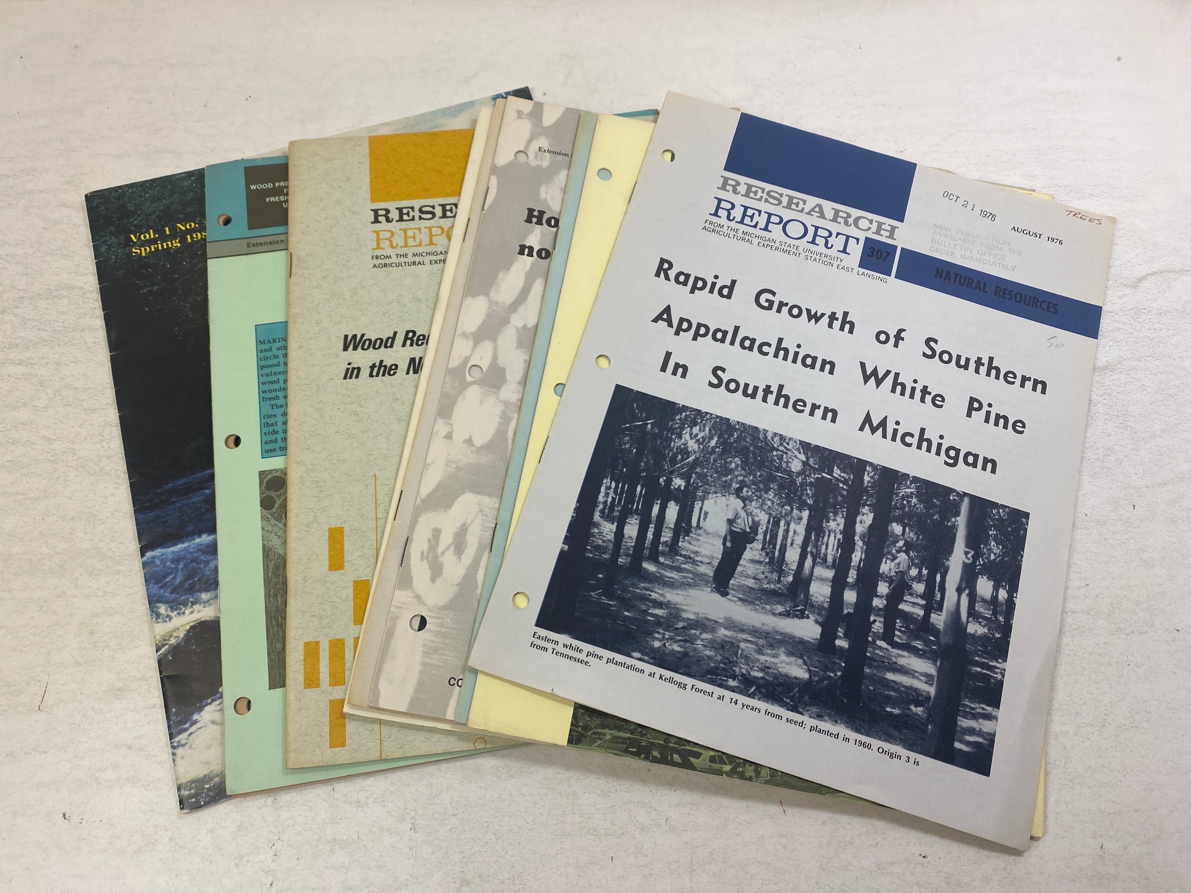 Lot of 9 MSU Agricultural Research Report Bulletins 1972-1984