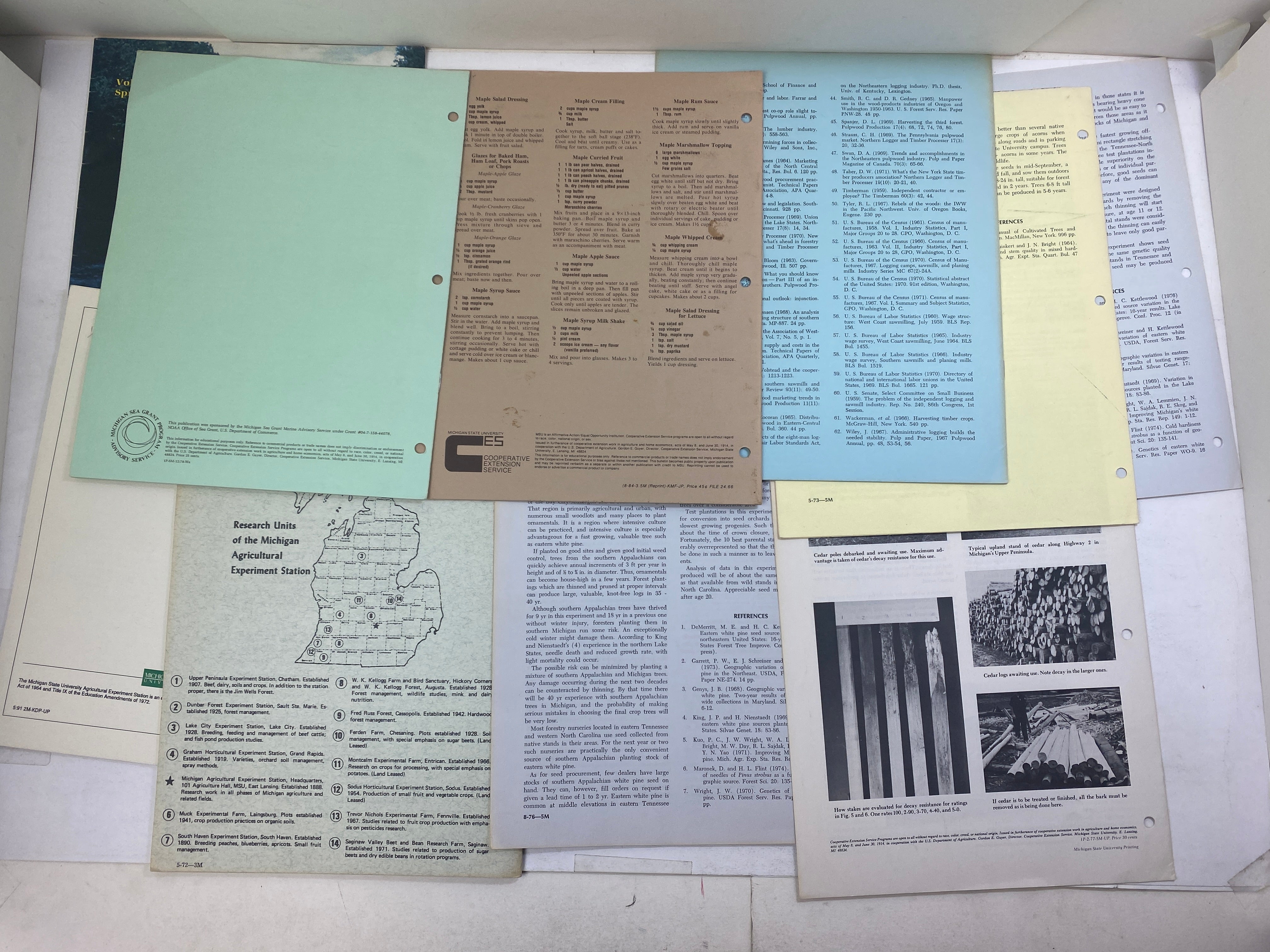 Lot of 9 MSU Agricultural Research Report Bulletins 1972-1984