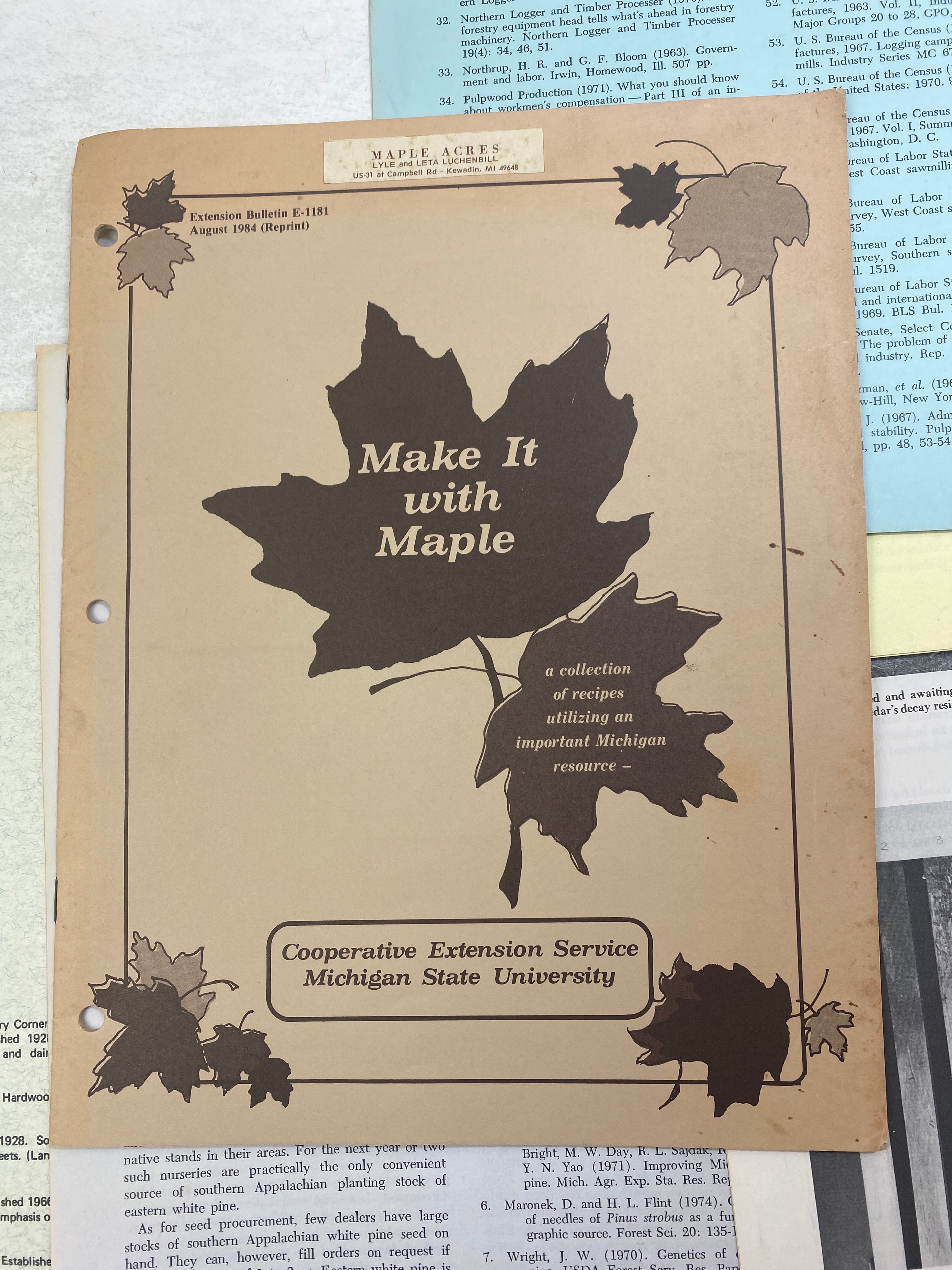 Lot of 9 MSU Agricultural Research Report Bulletins 1972-1984