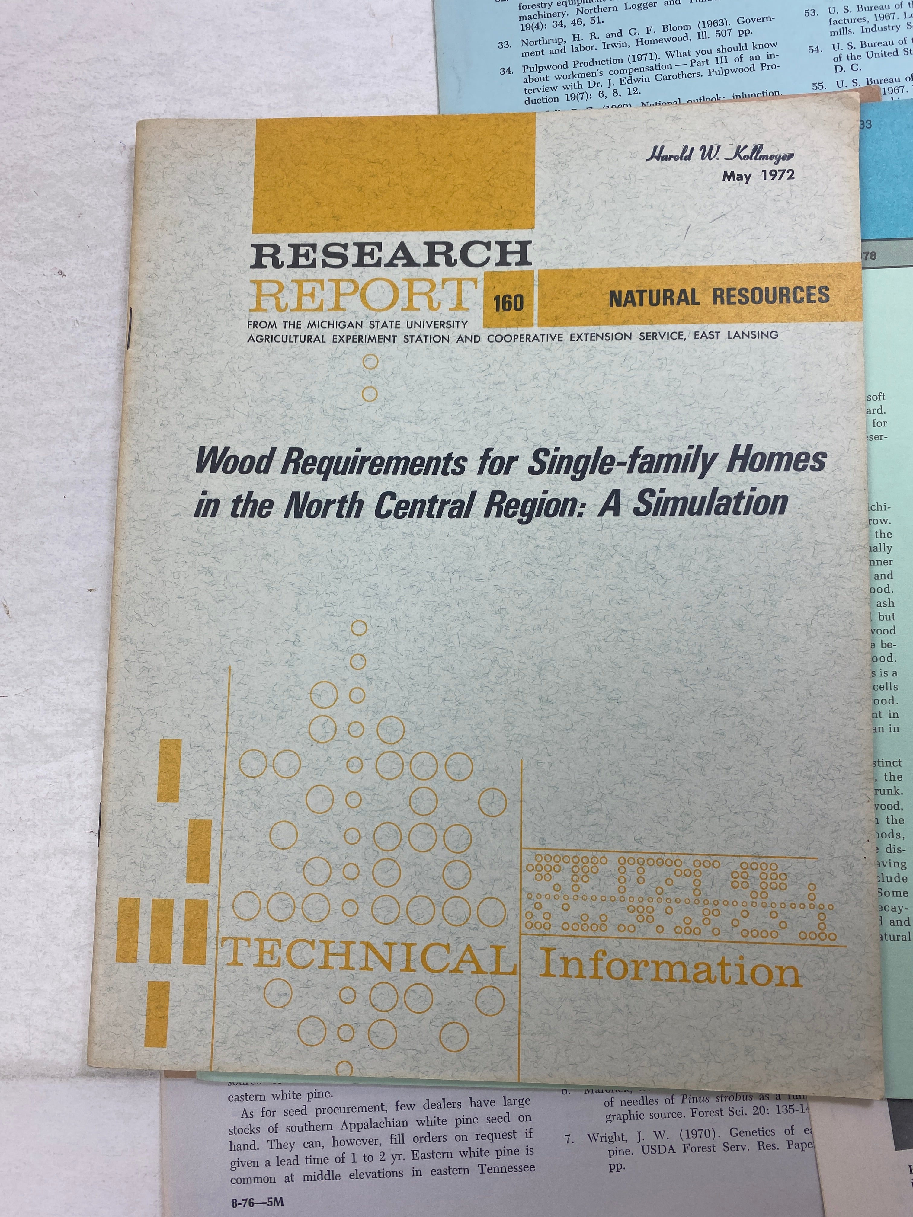 Lot of 9 MSU Agricultural Research Report Bulletins 1972-1984