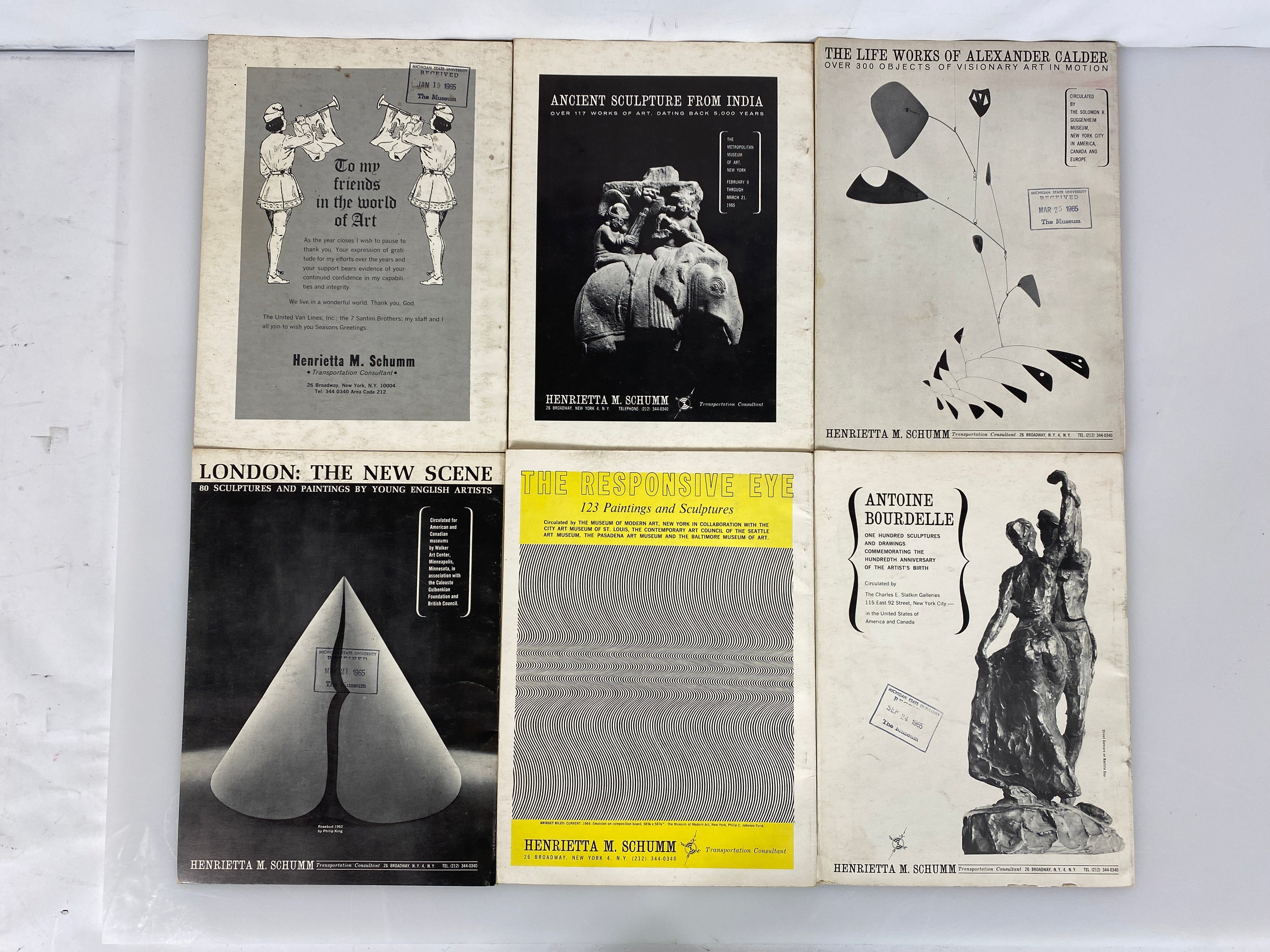 Lot of 9 Museum News Journal / Vintage Magazine 1965