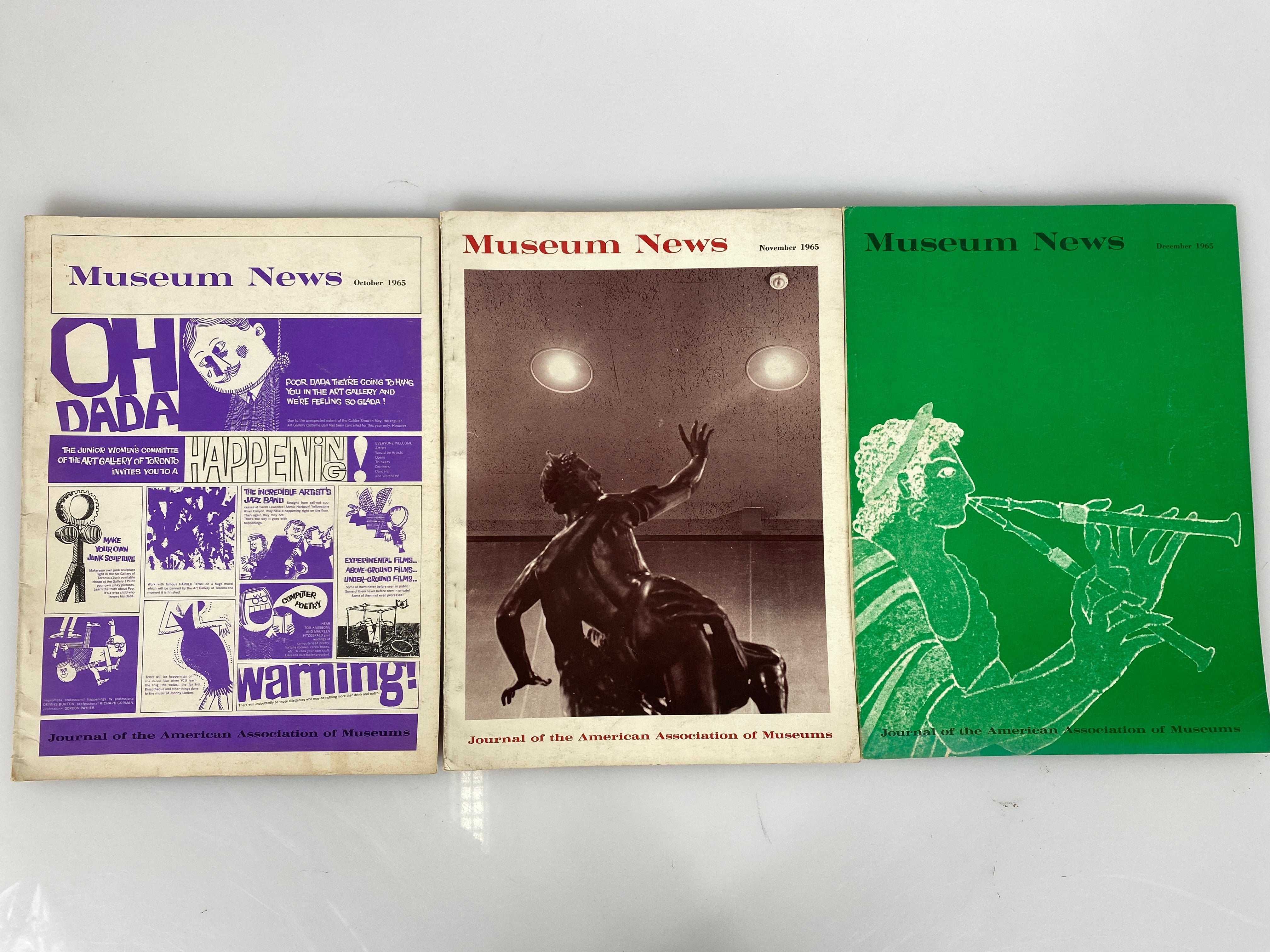 Lot of 9 Museum News Journal / Vintage Magazine 1965