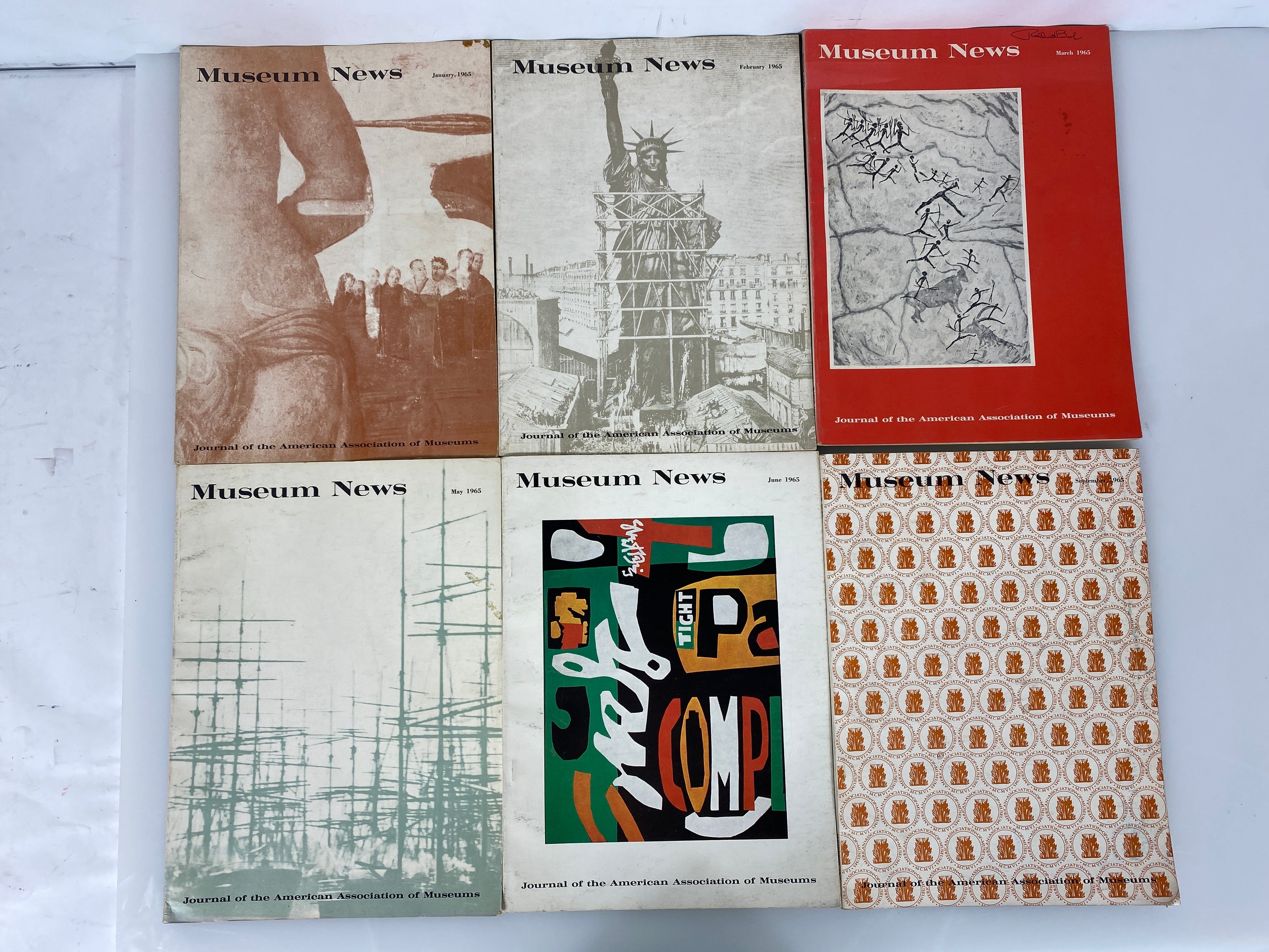Lot of 9 Museum News Journal / Vintage Magazine 1965