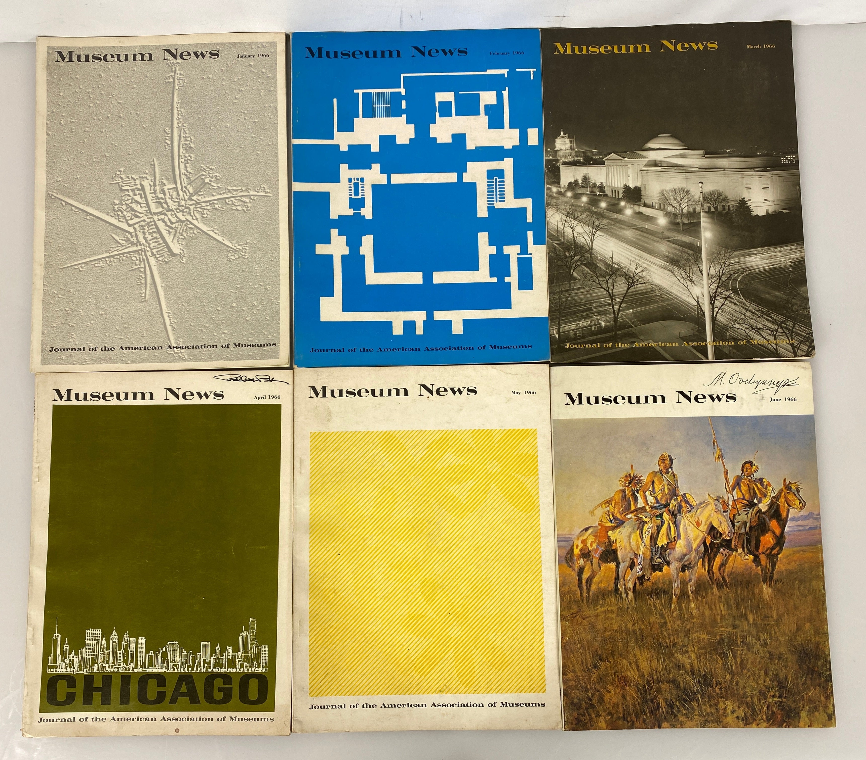 Lot of 9 Museum News Journal / Vintage Magazine 1966 (Complete Year)