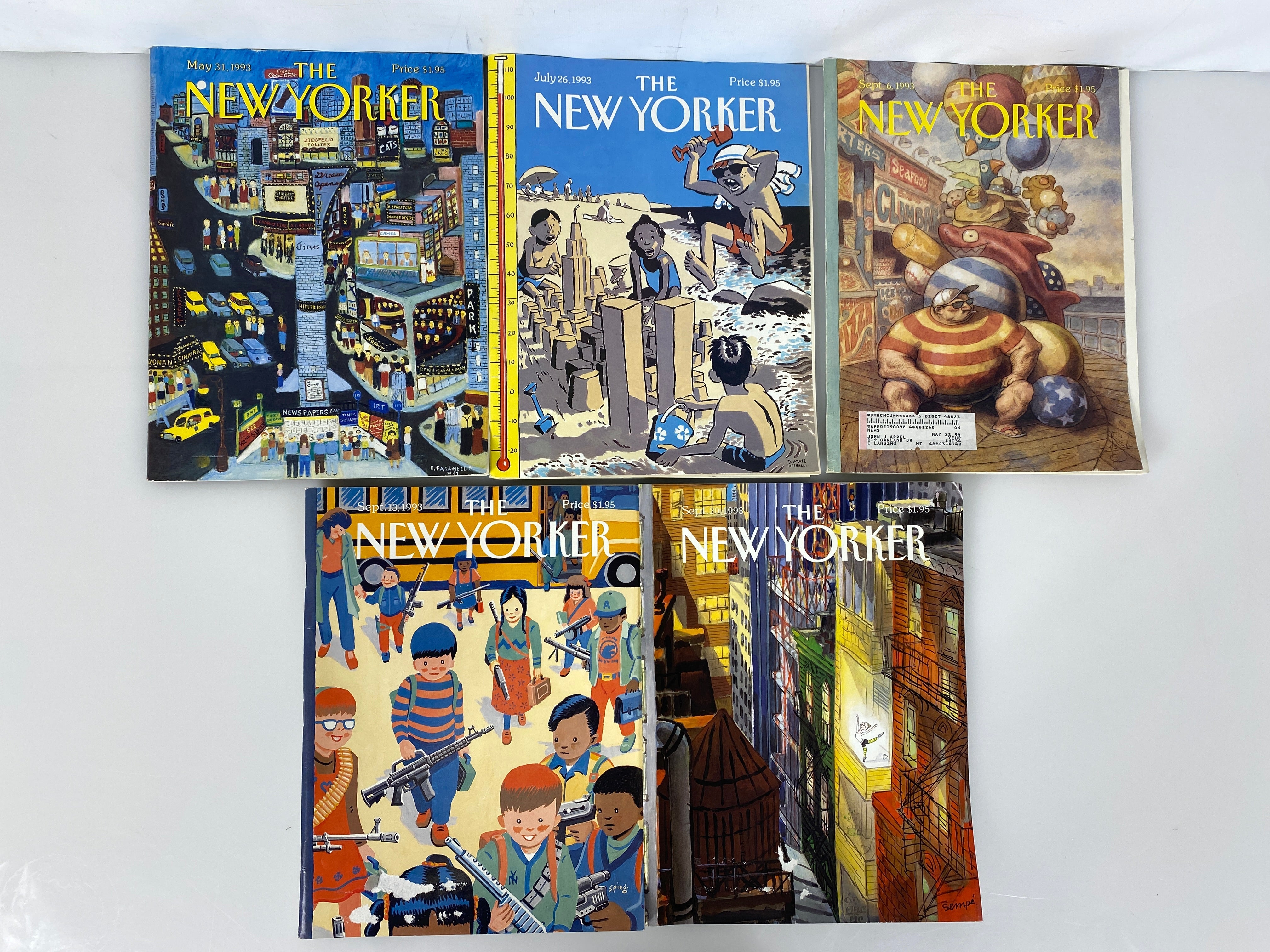 Lot of 9 New Yorker Magazine 1992-1995