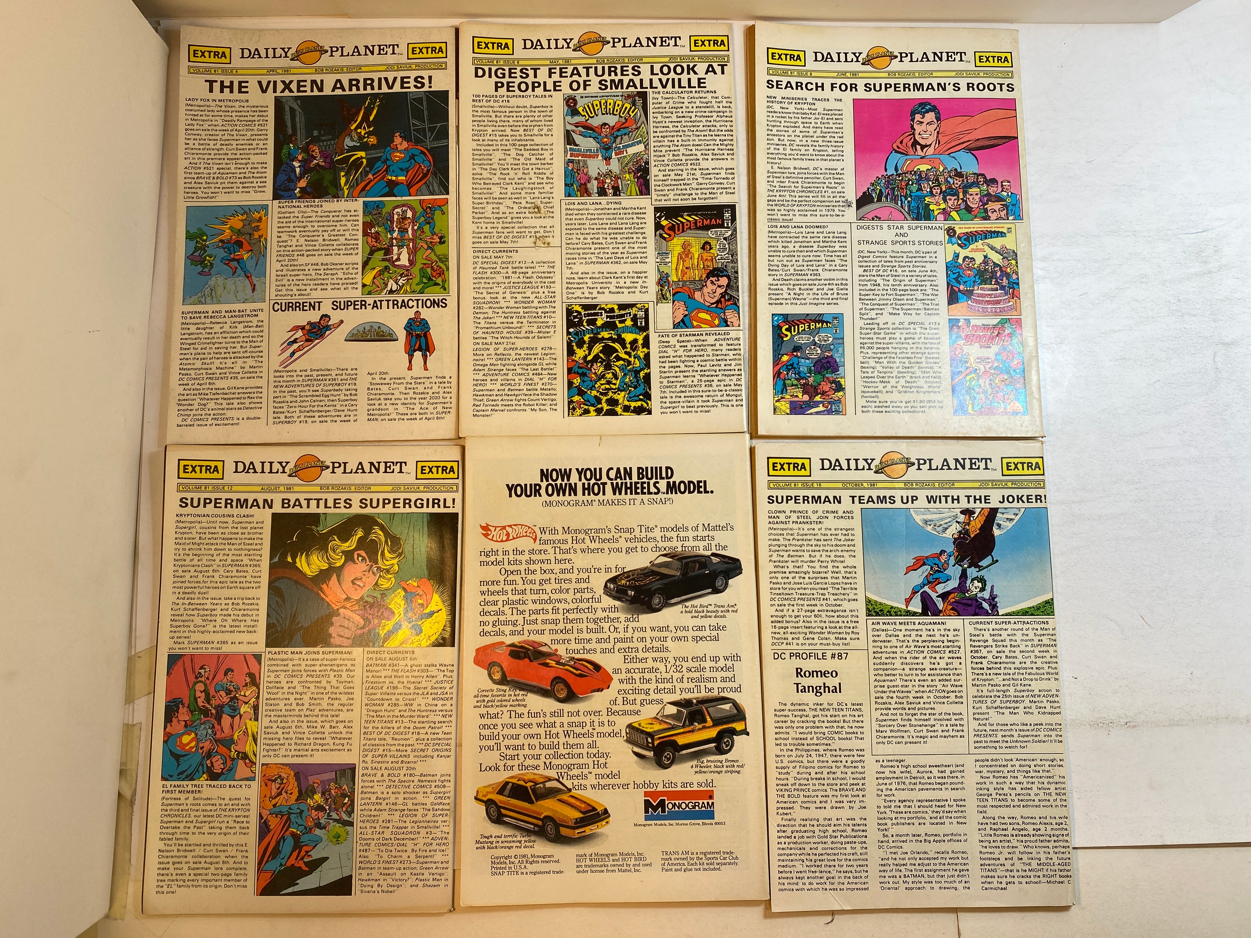 Lot of 9 Superman Family DC Comics 1981-1982