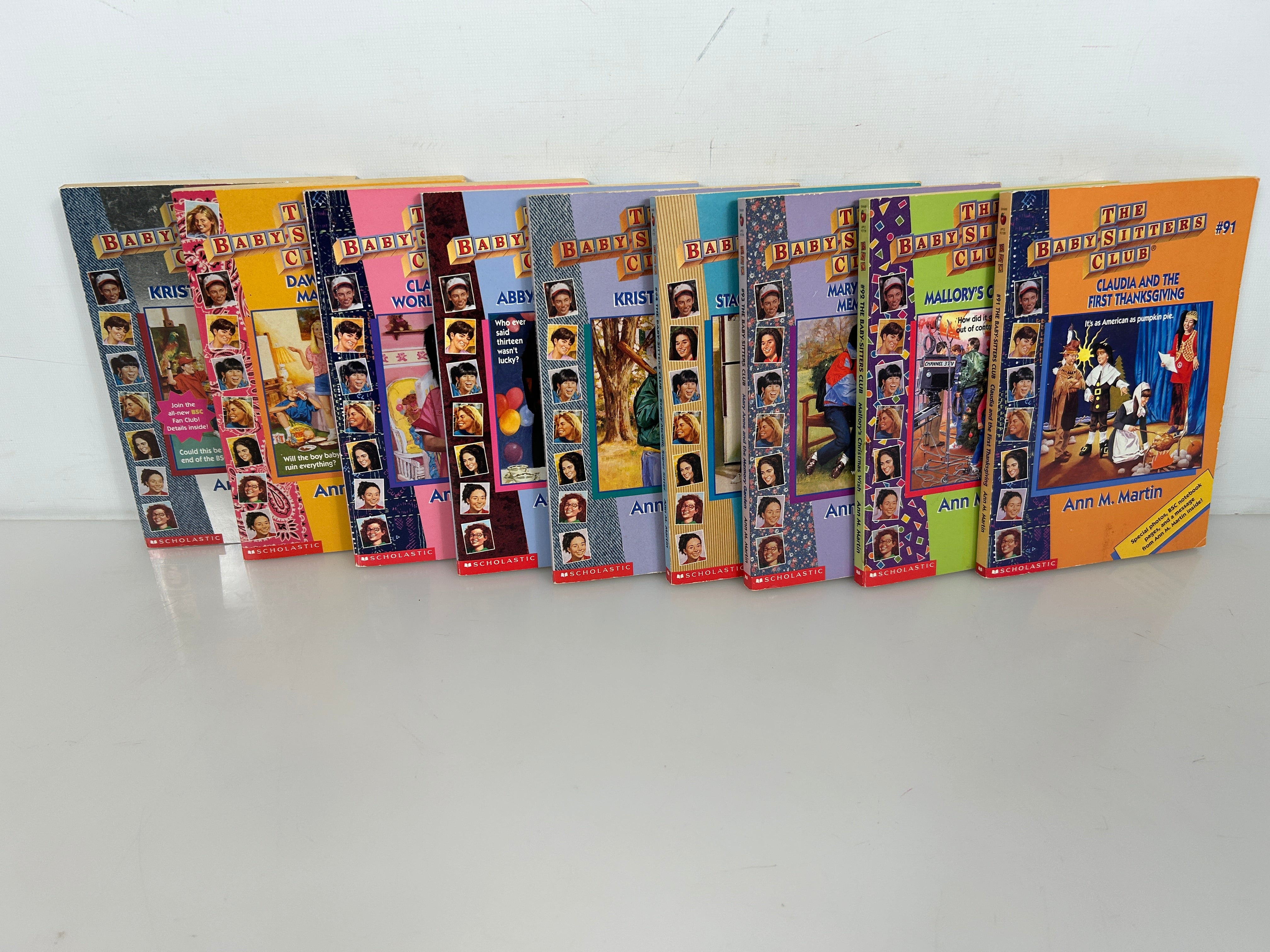 Lot of 9 The Babysitters Club Books #91-#100 (Missing #99) Vintage 1995-96 SC