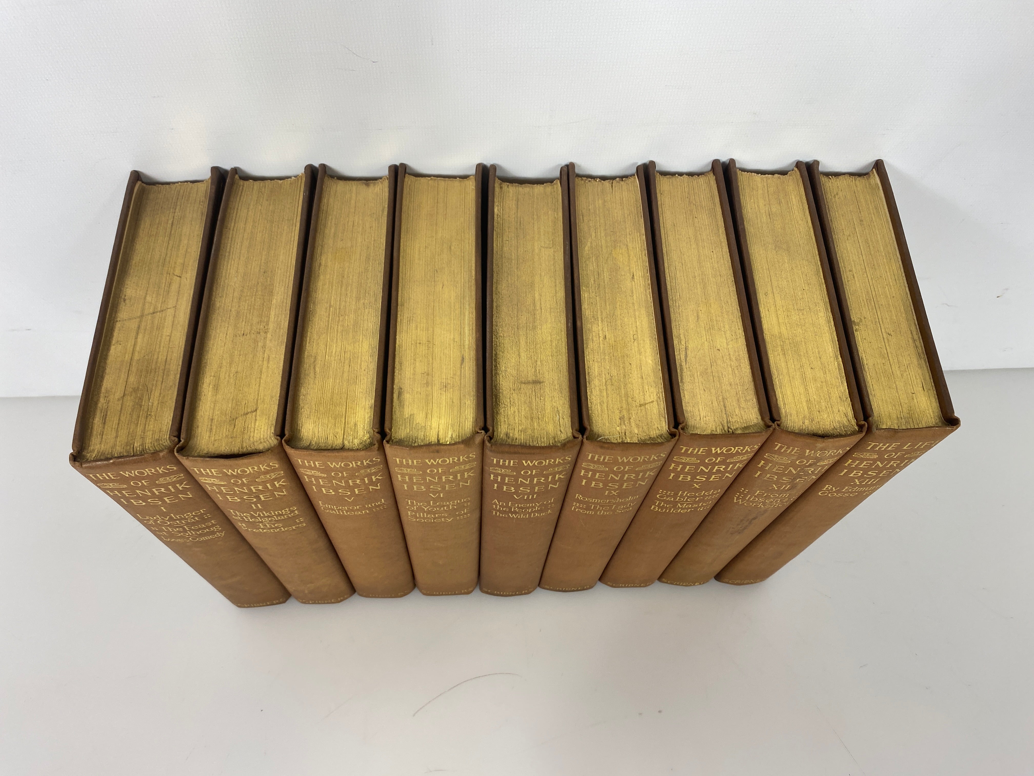 Lot of 9: The Works of Henrik Isben 1-2, 5-6, 8-10, 12-13 1911-12 HC