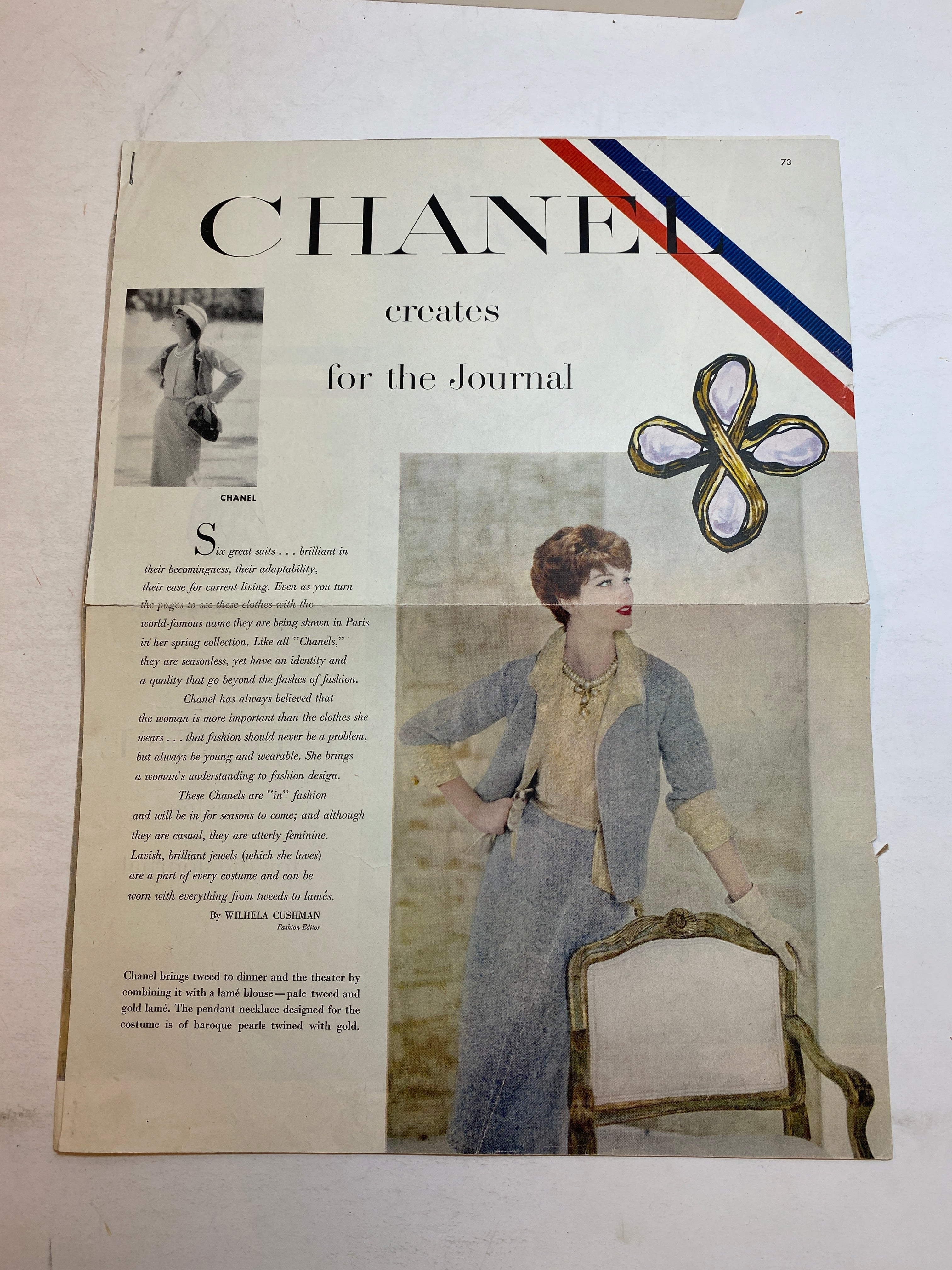 Lot of Chanel Fashion Ephemera 1940s-1960s