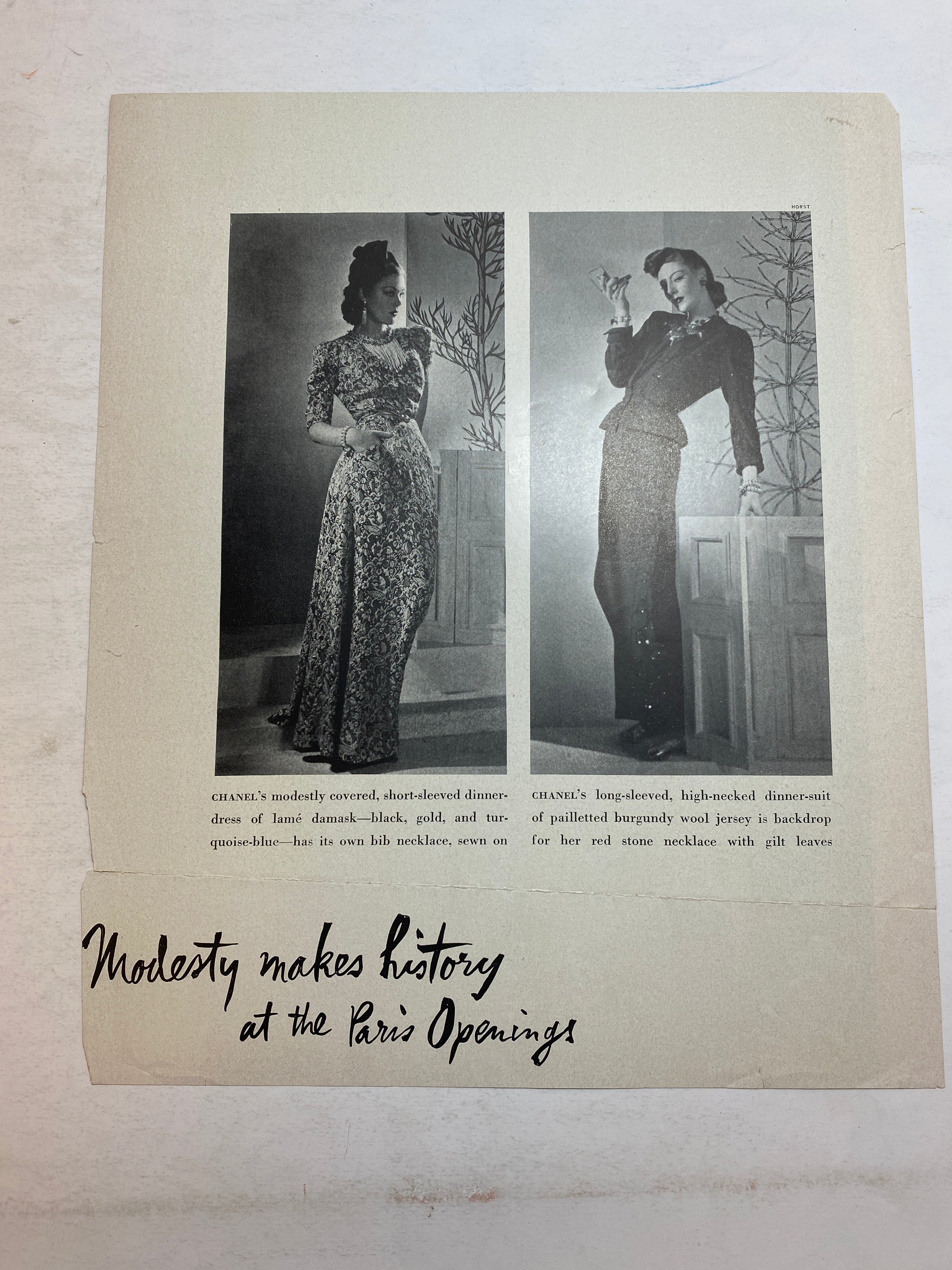 Lot of Chanel Fashion Ephemera 1940s-1960s
