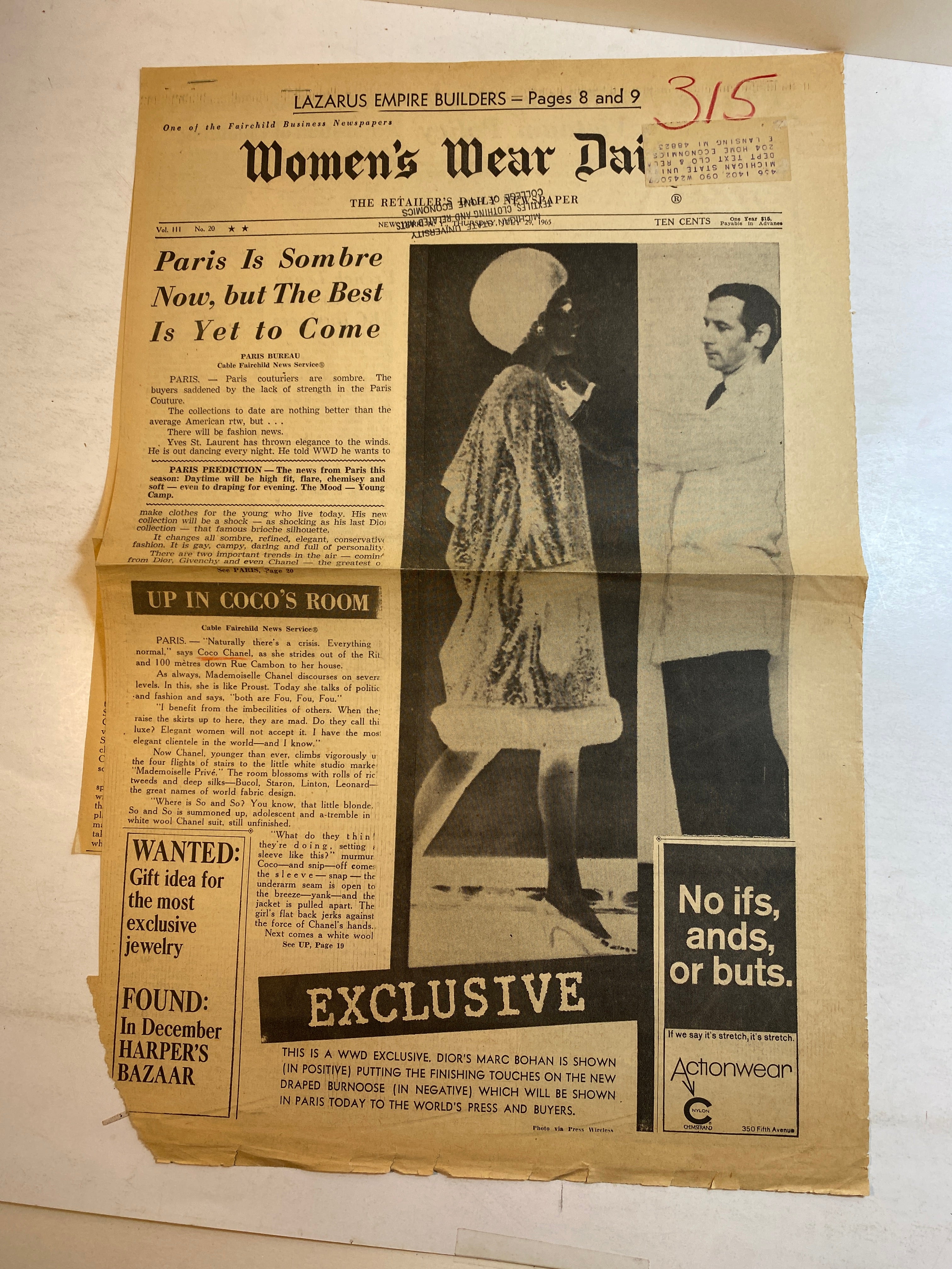 Lot of Chanel Fashion Ephemera 1940s-1960s