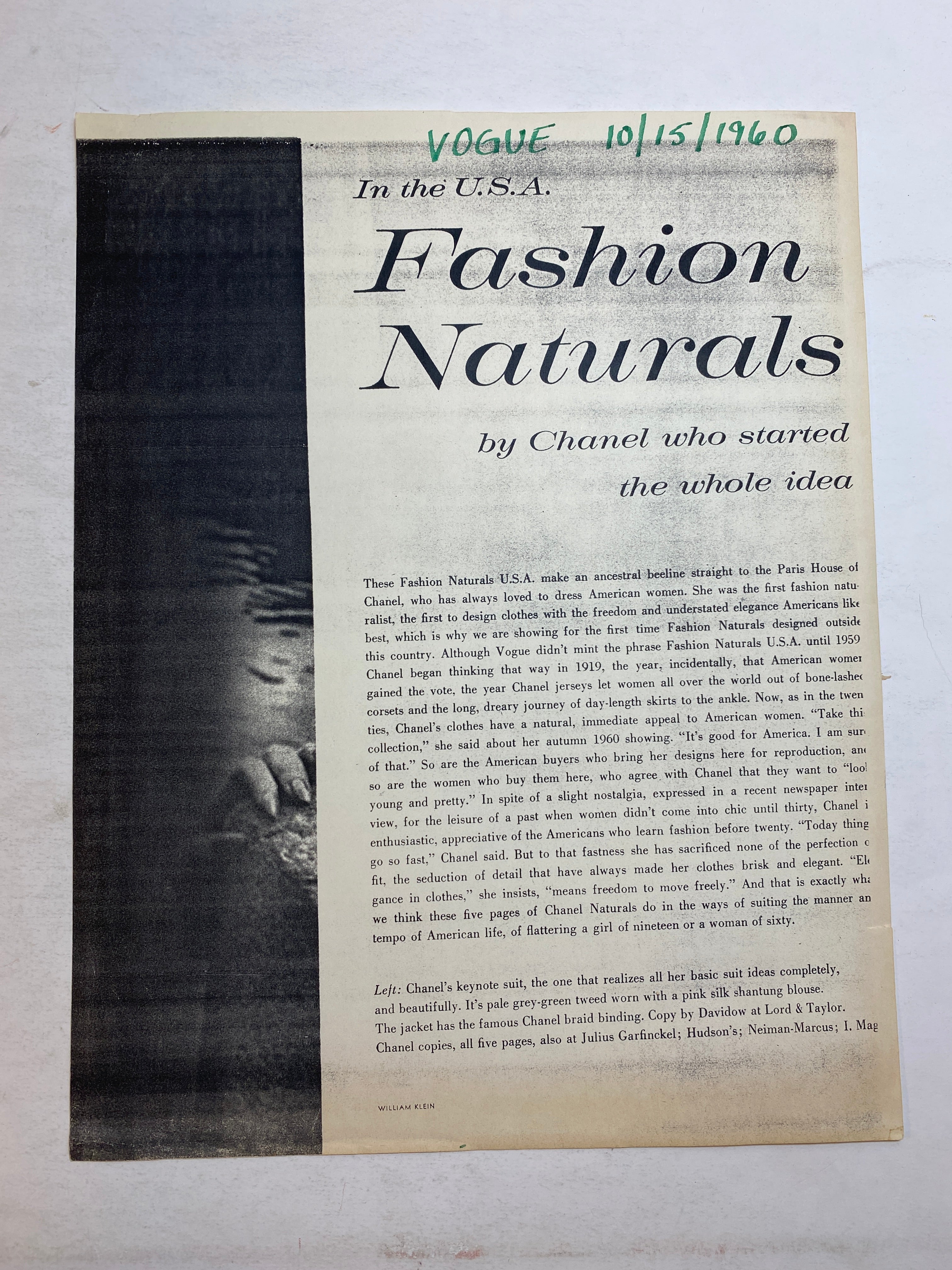 Lot of Chanel Fashion Ephemera 1940s-1960s