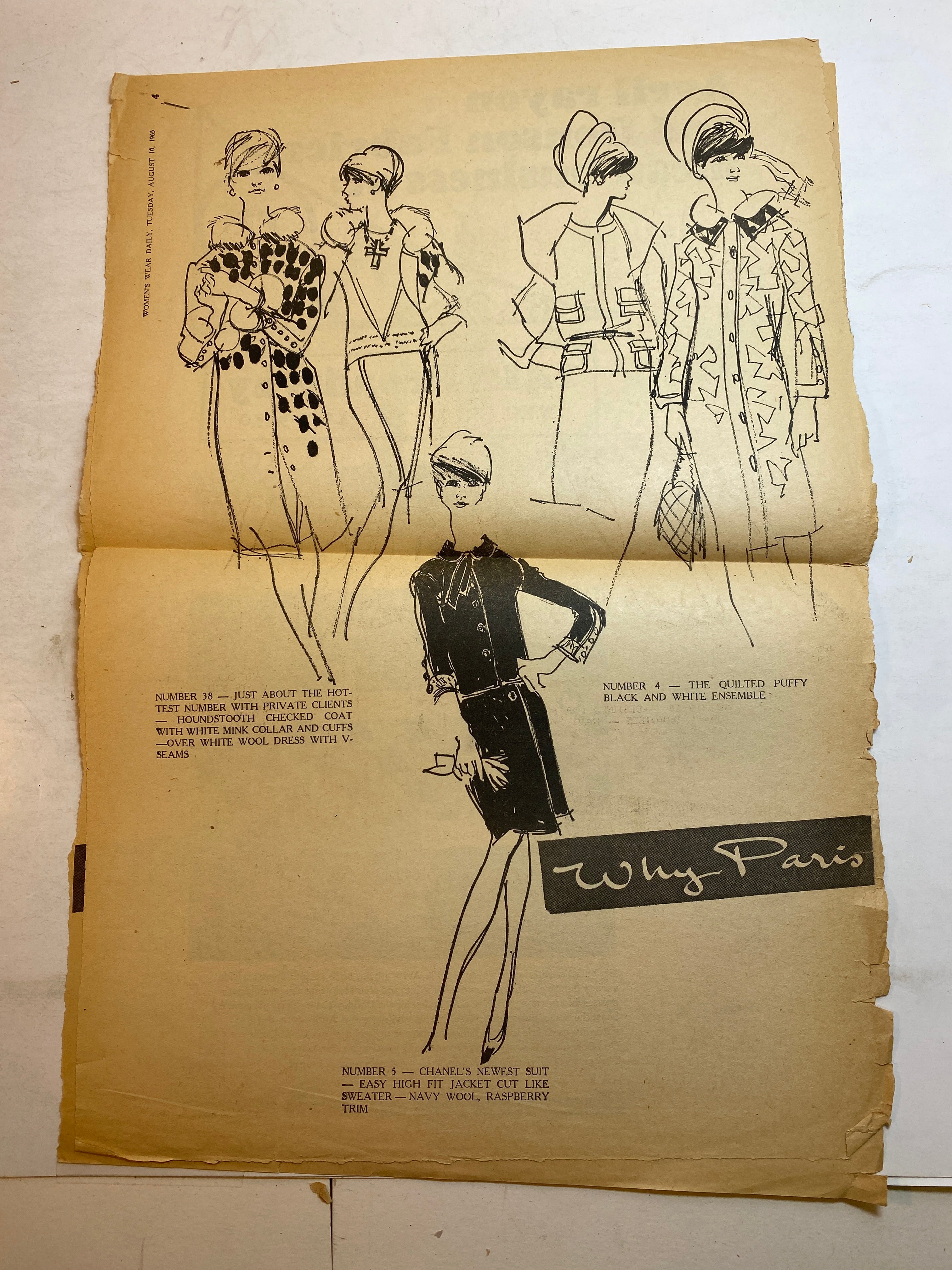 Lot of Chanel Fashion Ephemera 1940s-1960s