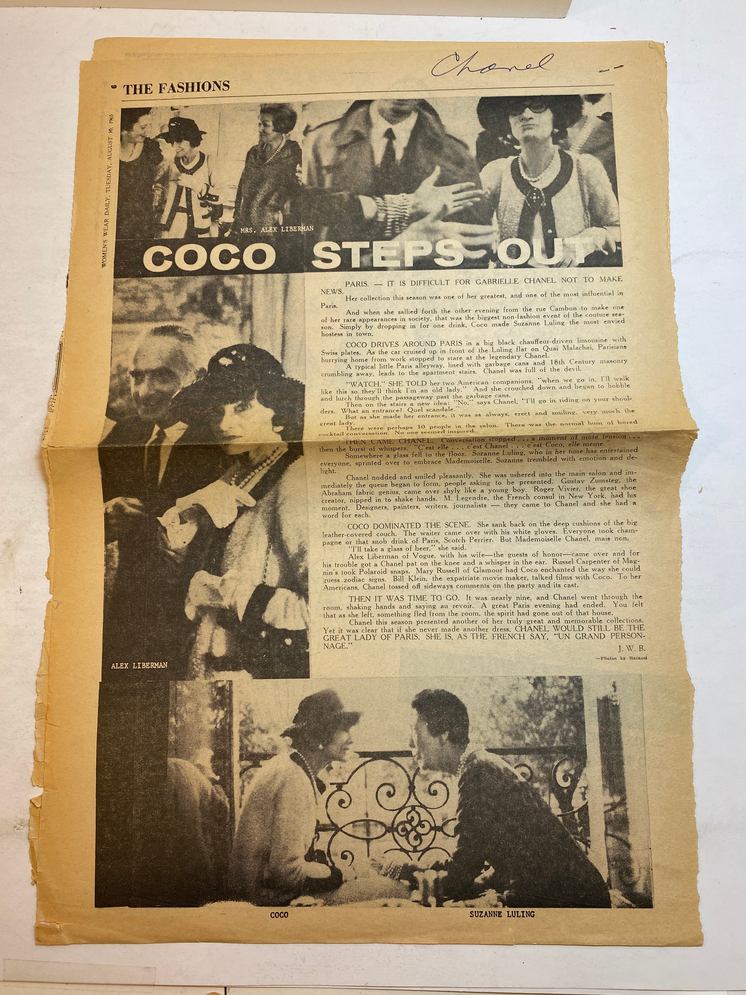 Lot of Chanel Fashion Ephemera 1940s-1960s