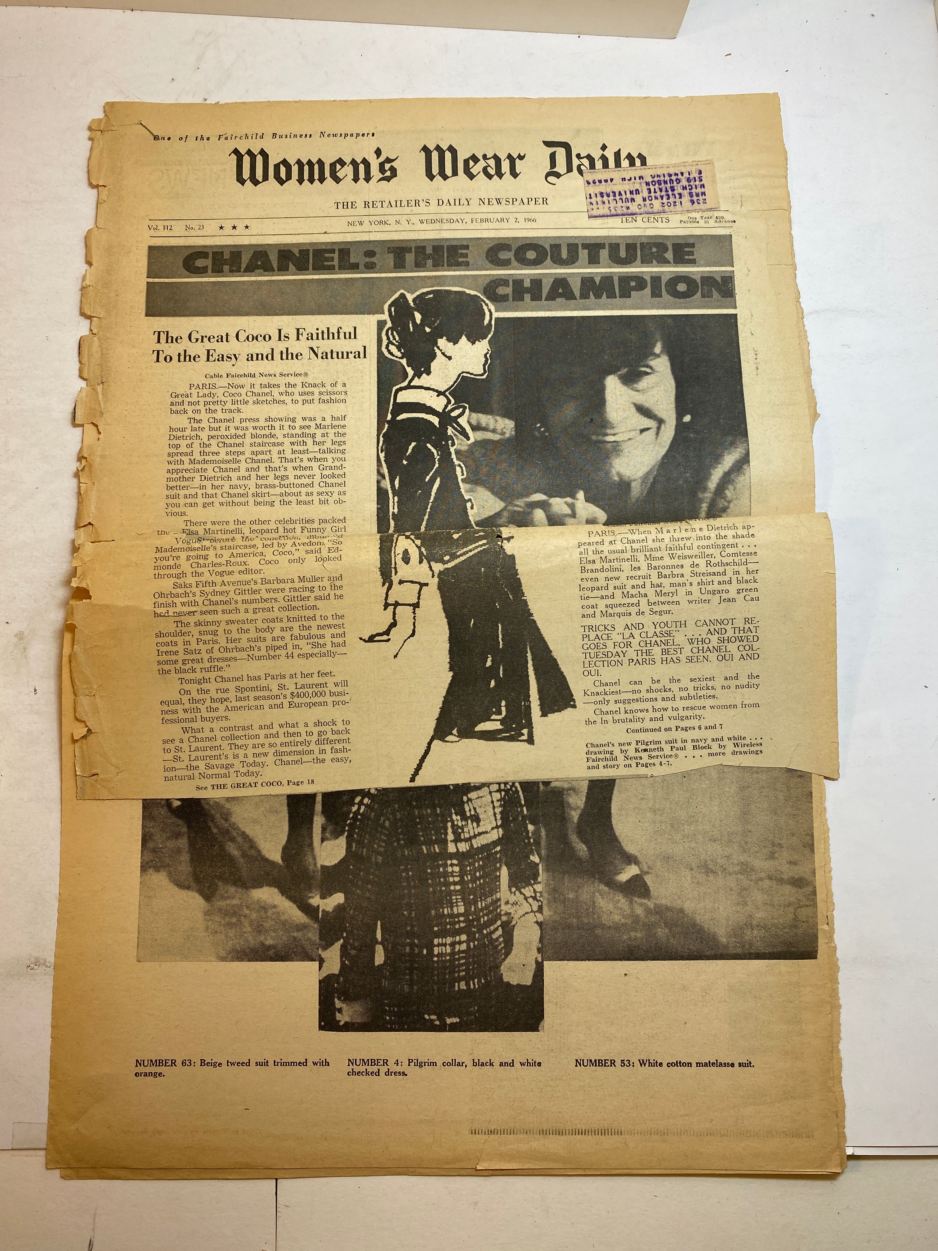 Lot of Chanel Fashion Ephemera 1940s-1960s