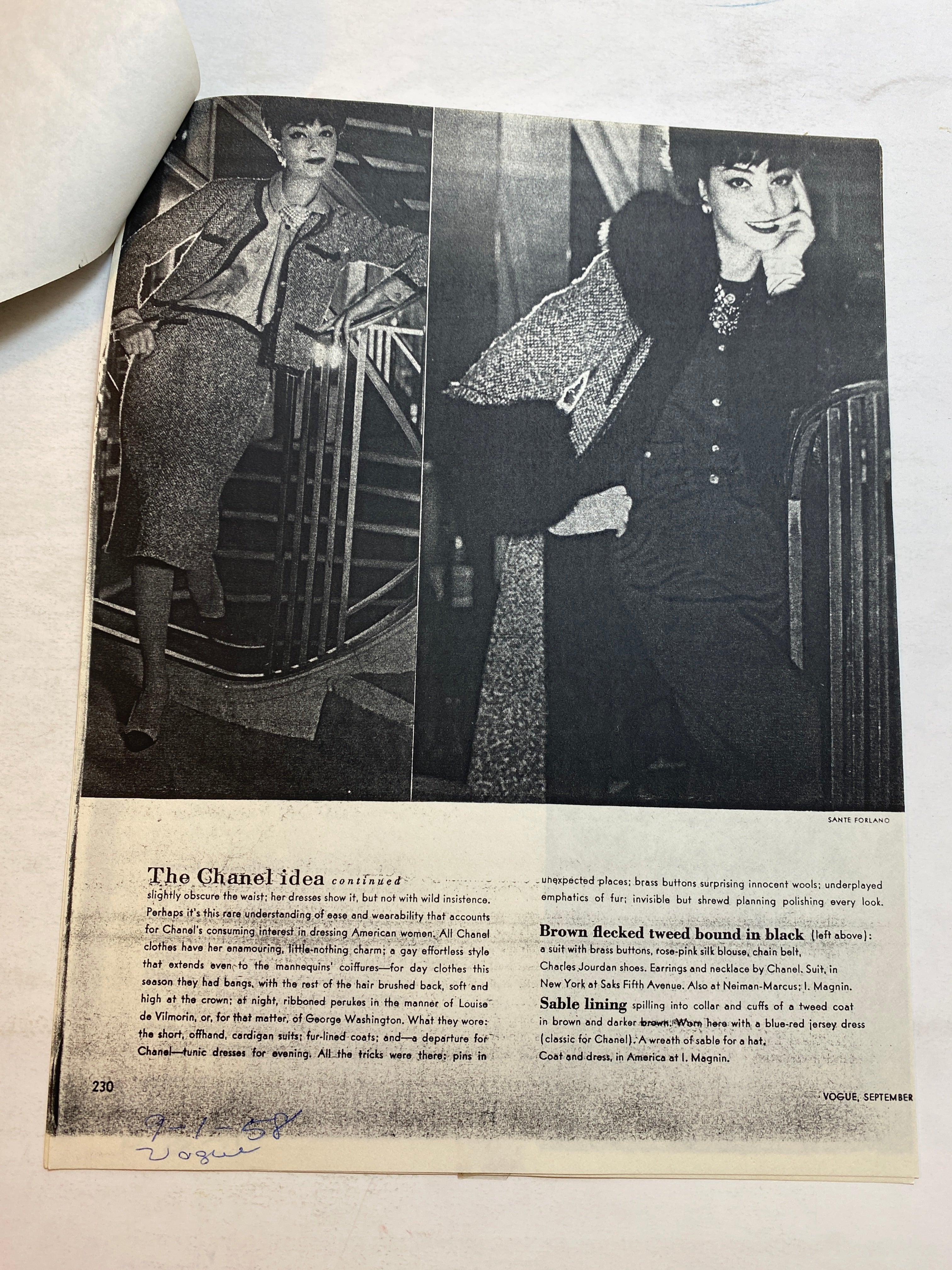 Lot of Chanel Fashion Ephemera 1940s-1960s