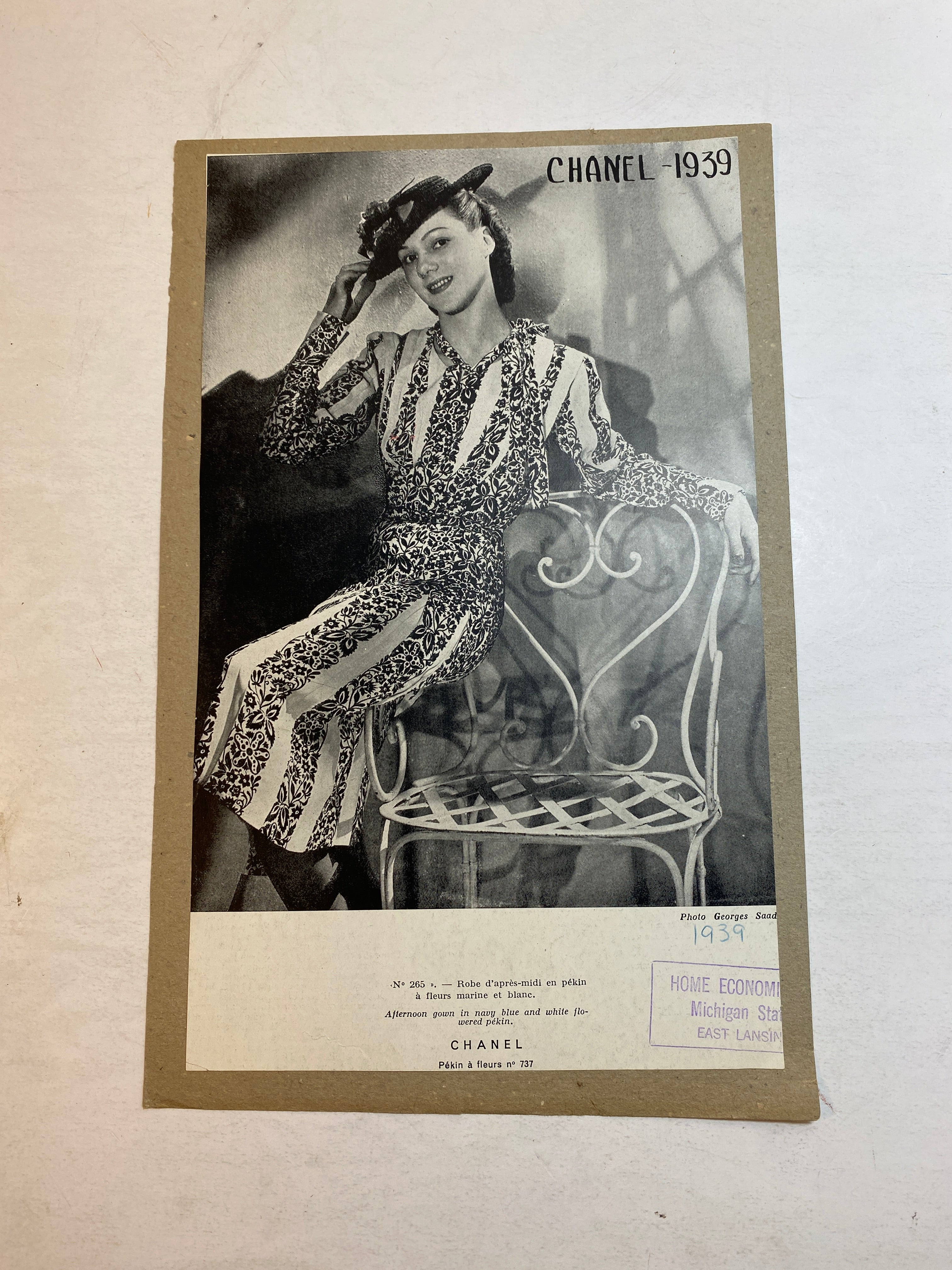 Lot of Chanel Fashion Ephemera 1940s-1960s