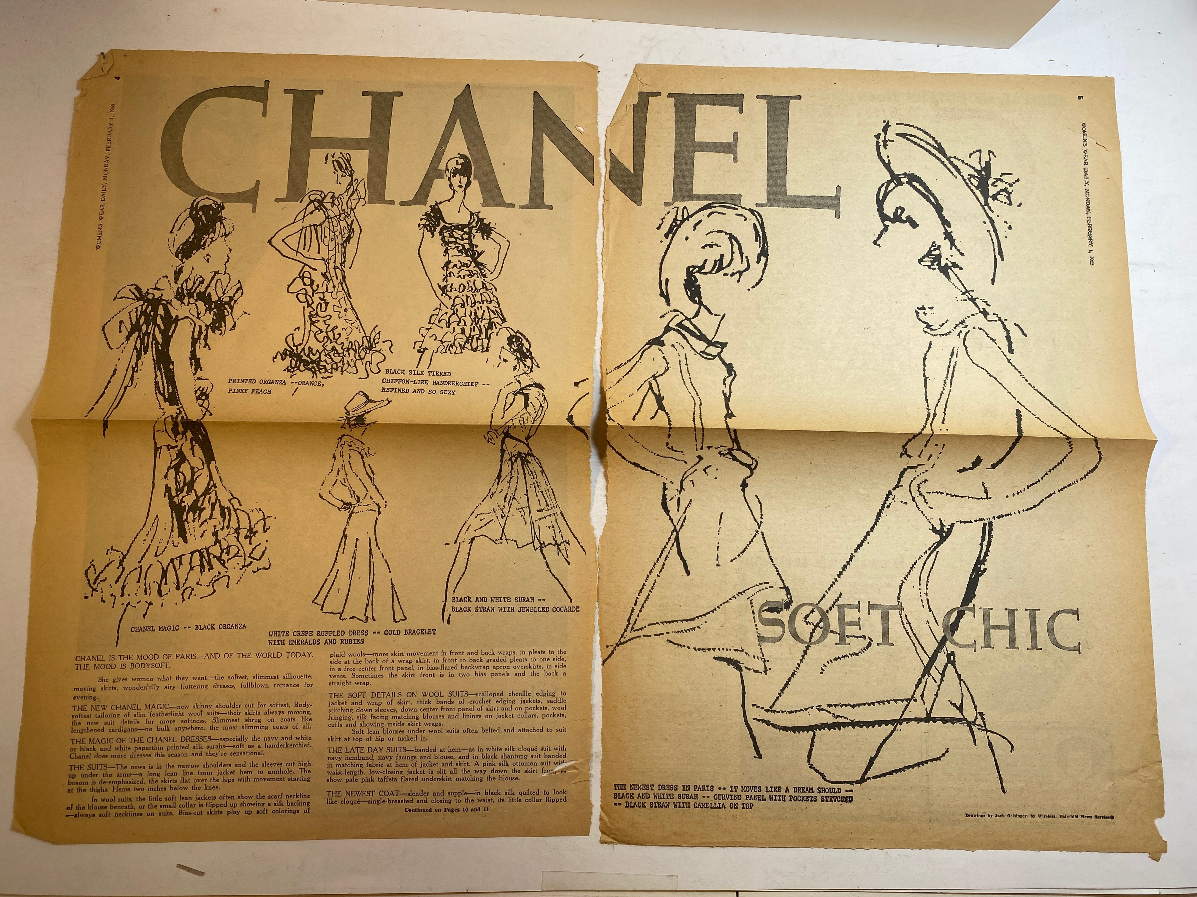 Lot of Chanel Fashion Ephemera 1940s-1960s