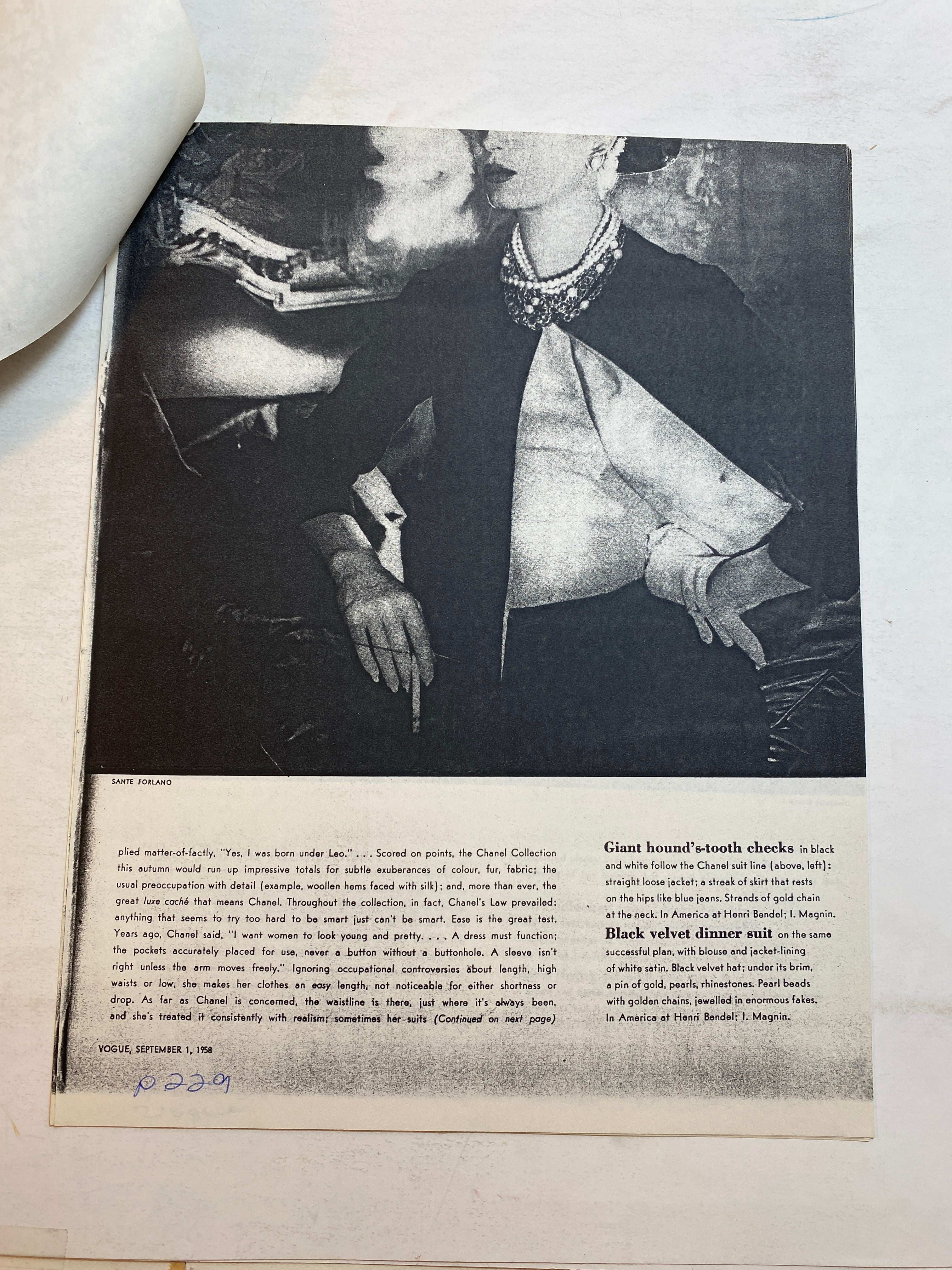 Lot of Chanel Fashion Ephemera 1940s-1960s