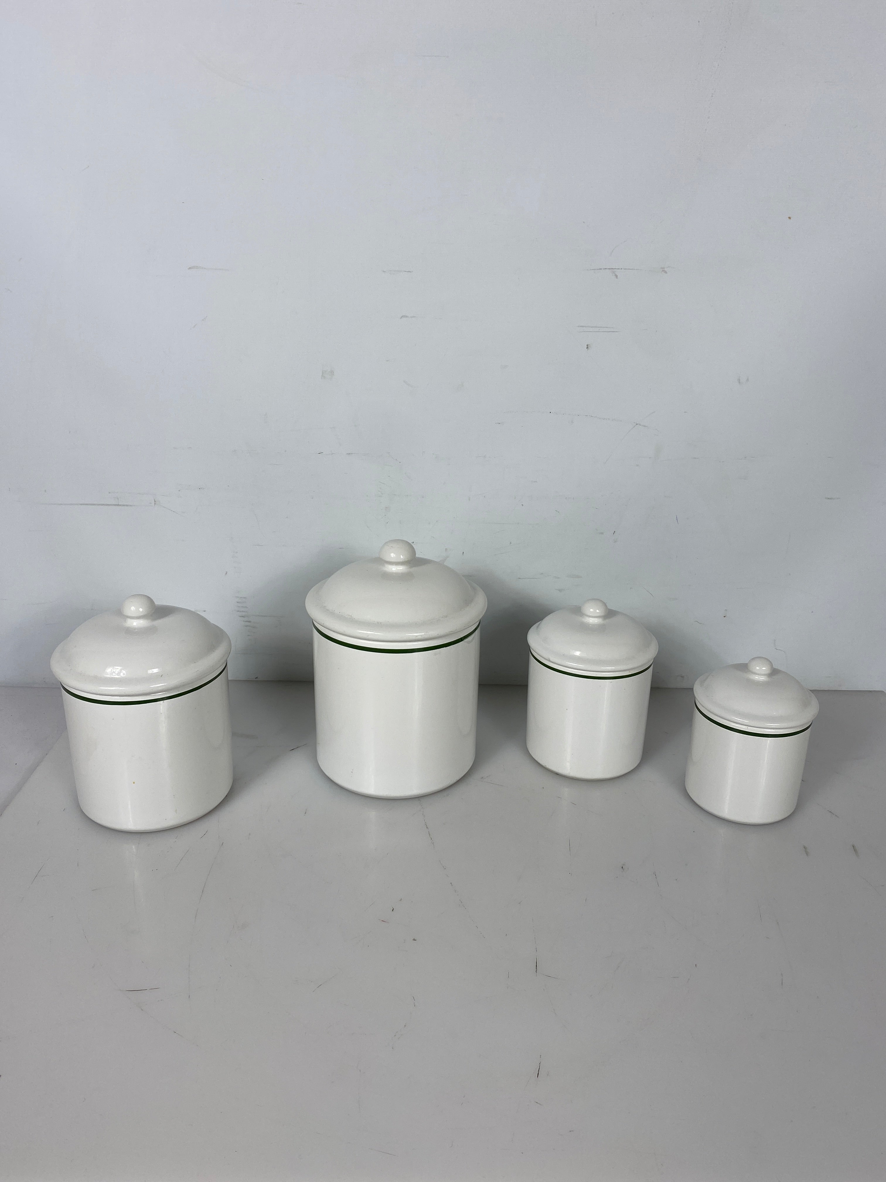 Lot of Four Vintage Ceramic Canister set by Over and Back