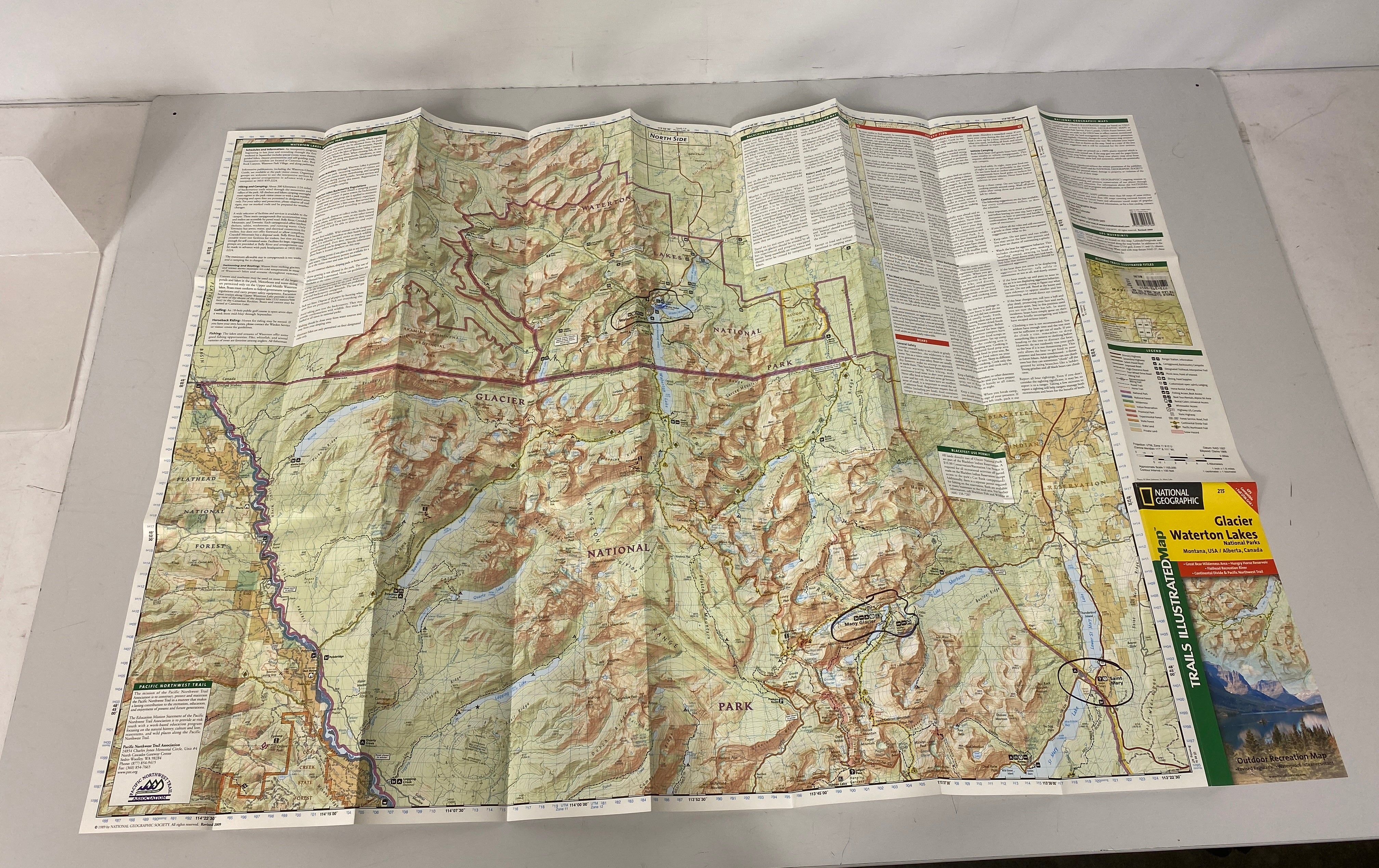 Lot of Maps: Grand Canyon/Glacier Waterton Lakes/Bozeman/Park City/USA & Canada