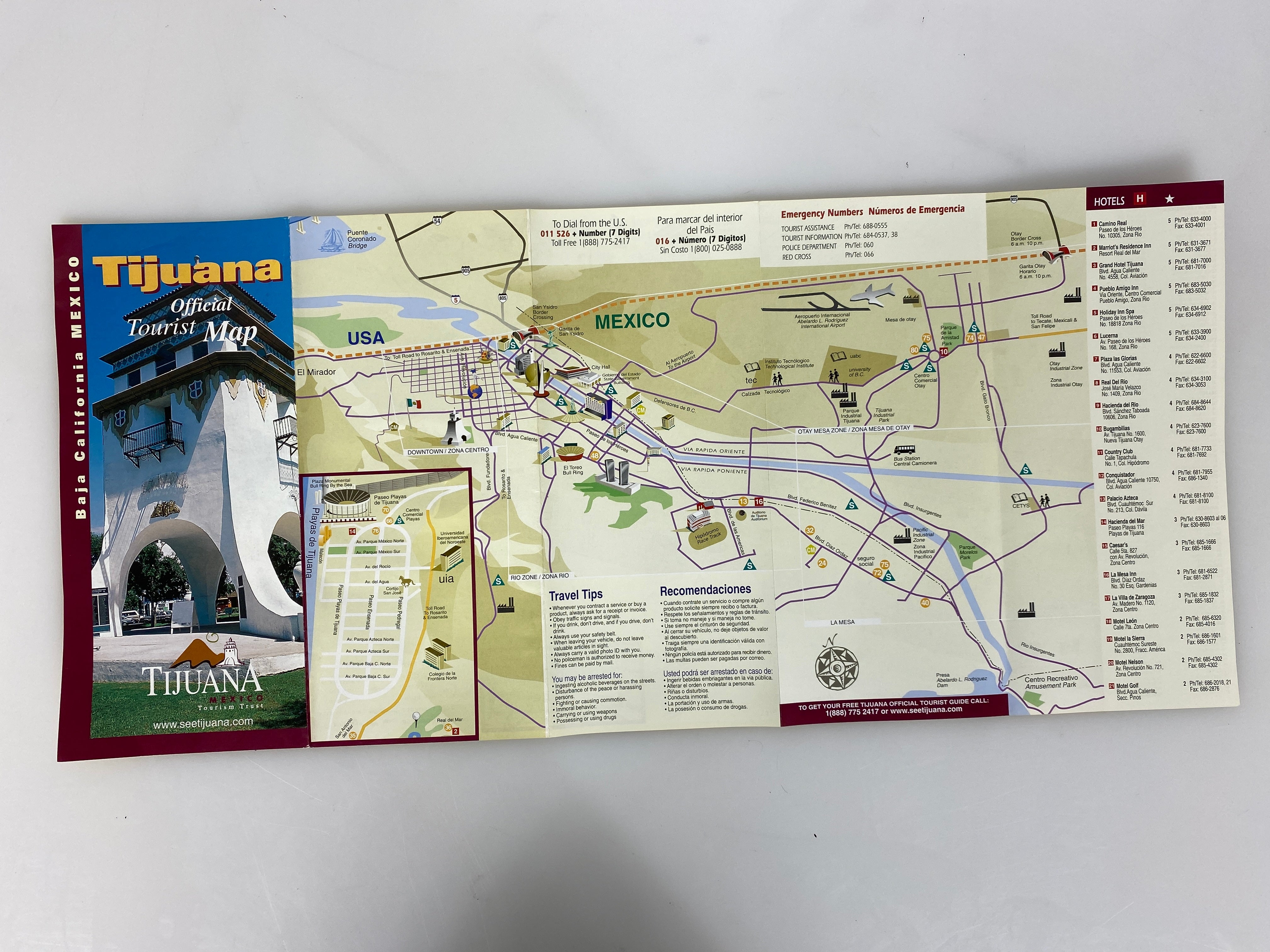 Lot of Mexico Maps/Ephemera incl Tijuana Tourist Map/National Geographic