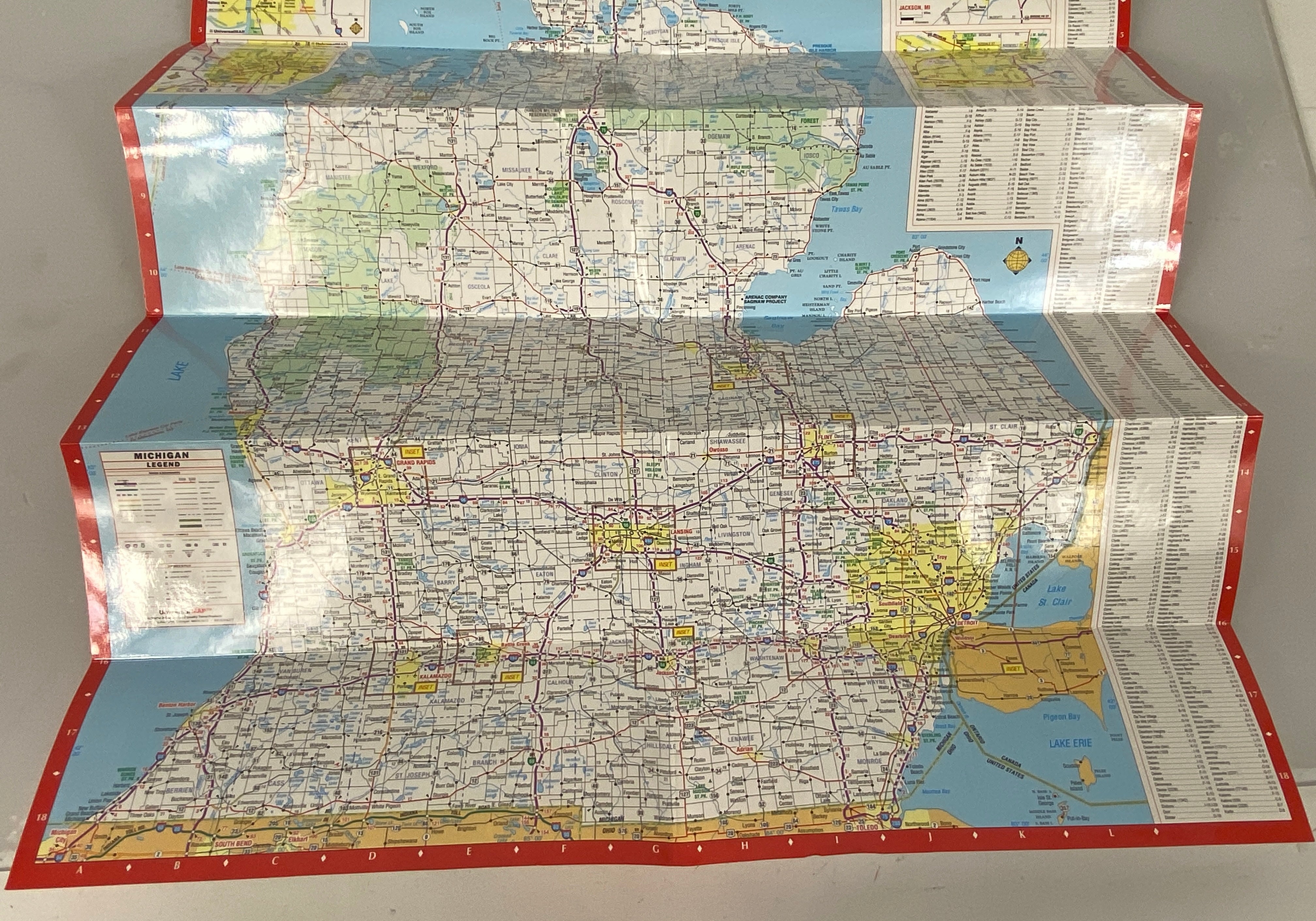 Lot of Michigan Maps: Flip Map/AAA/USGS/Greater Lansing/Traverse City/U.P.