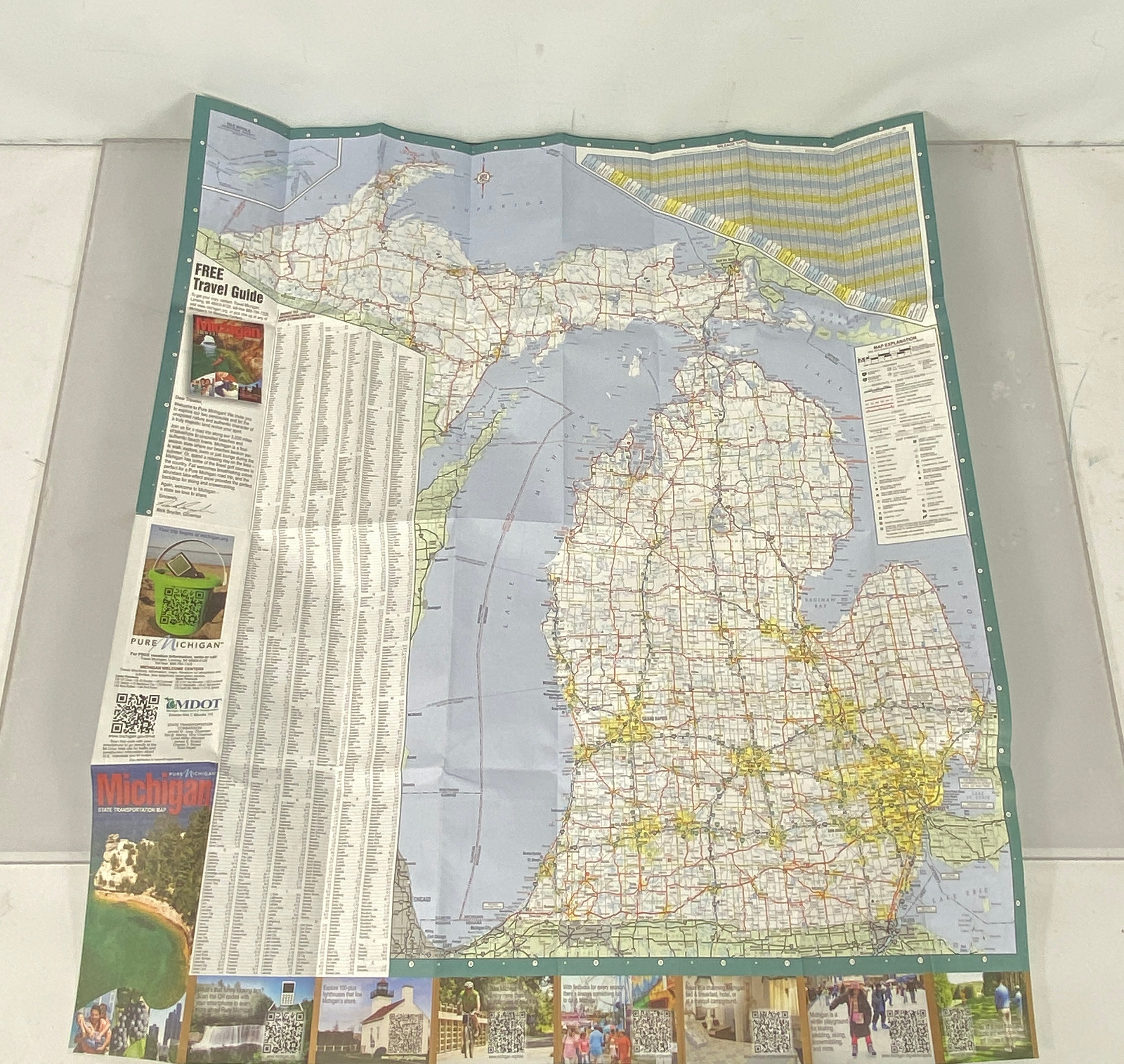 Lot of Michigan Maps: Flip Map/AAA/USGS/Greater Lansing/Traverse City/U.P.