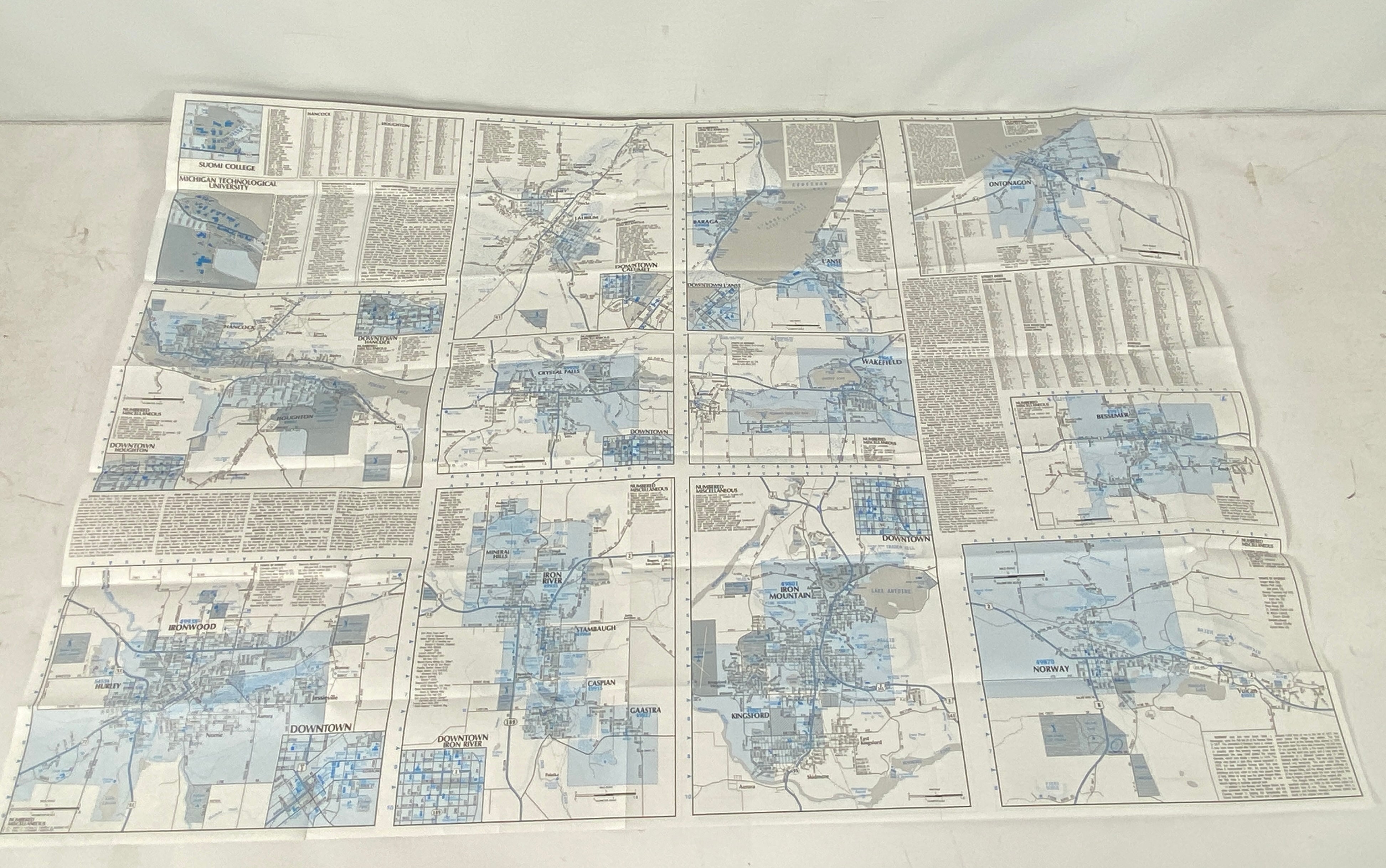 Lot of Michigan Maps: Flip Map/AAA/USGS/Greater Lansing/Traverse City/U.P.