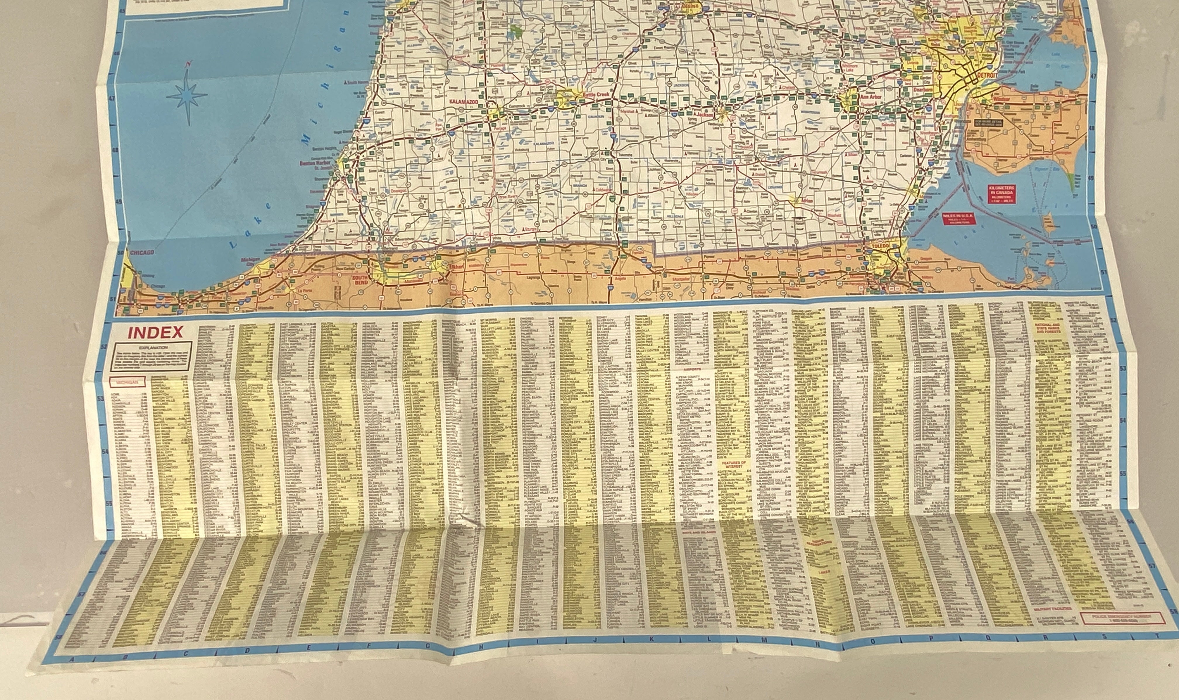 Lot of Michigan Maps: Flip Map/AAA/USGS/Greater Lansing/Traverse City/U.P.