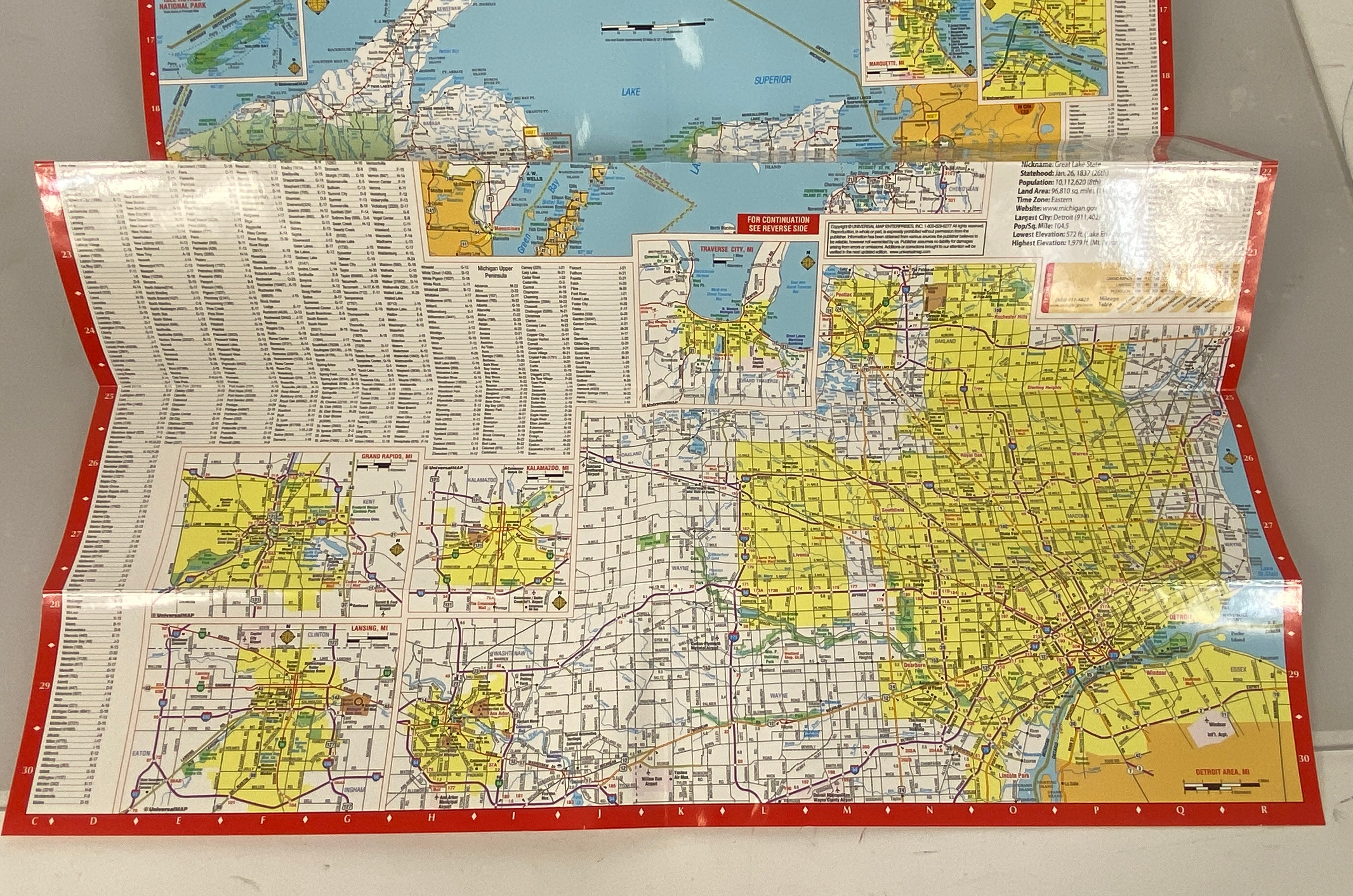 Lot of Michigan Maps: Flip Map/AAA/USGS/Greater Lansing/Traverse City/U.P.