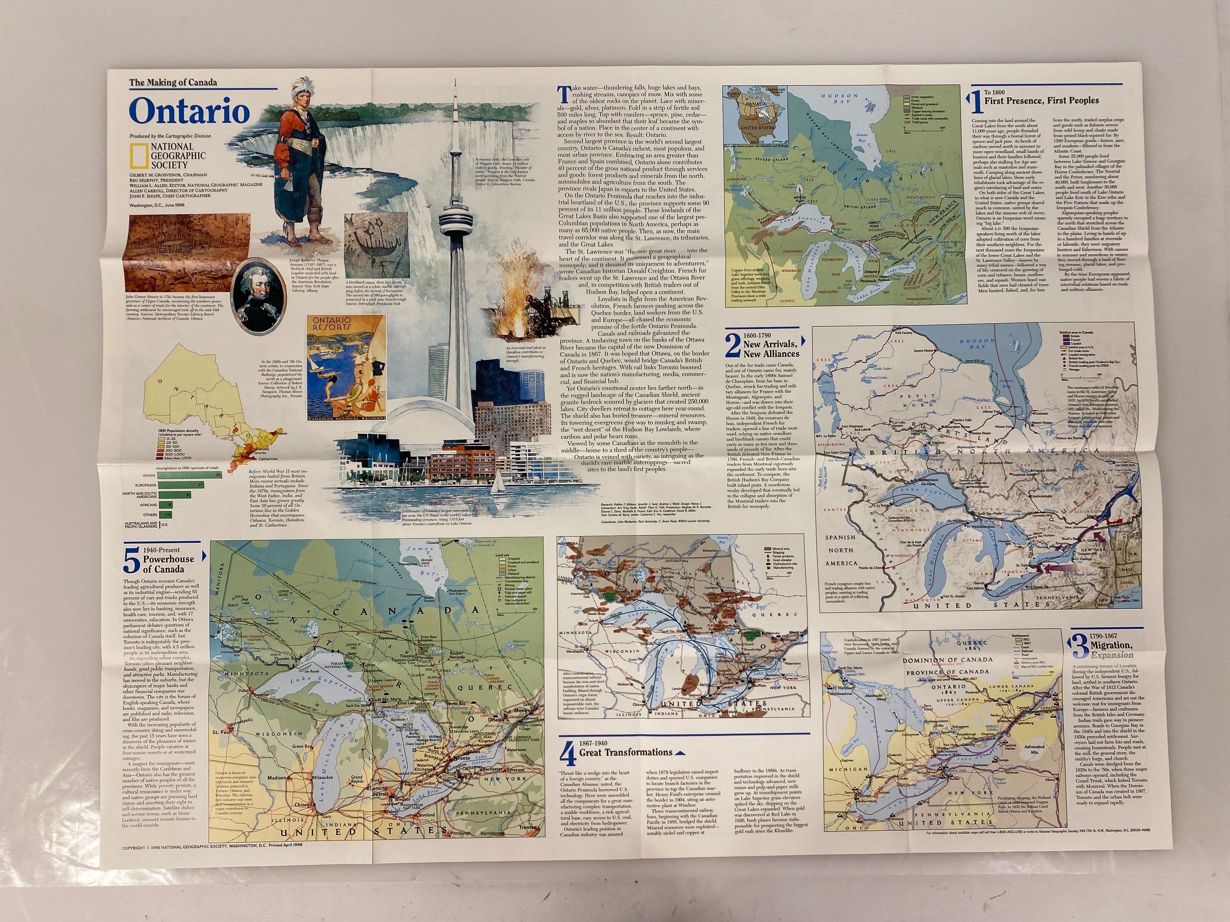 Lot of Nat Geo Canada Wall Maps: Vacationlands/Western CA/The Making of Canada