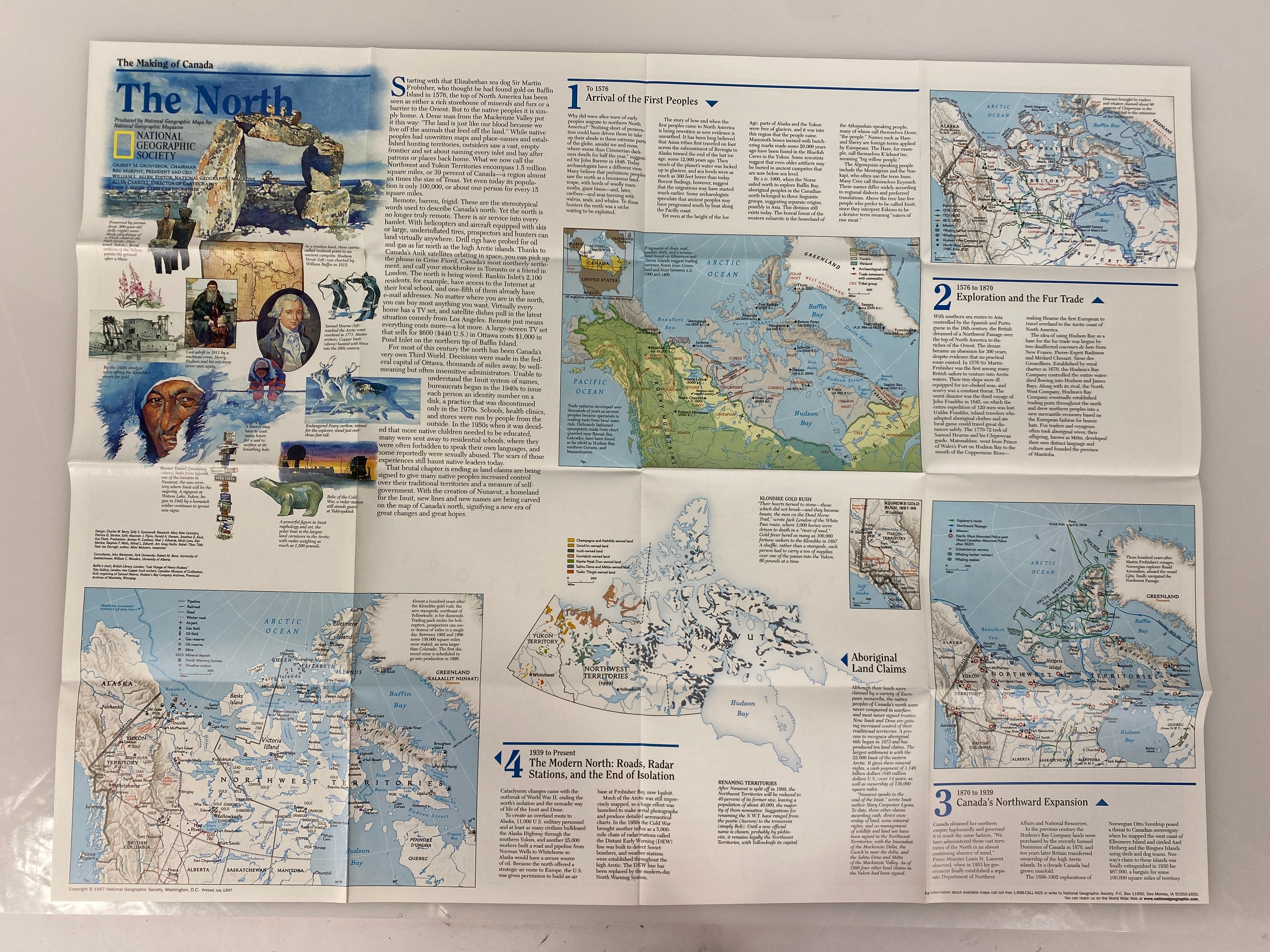 Lot of Nat Geo Canada Wall Maps: Vacationlands/Western CA/The Making of Canada