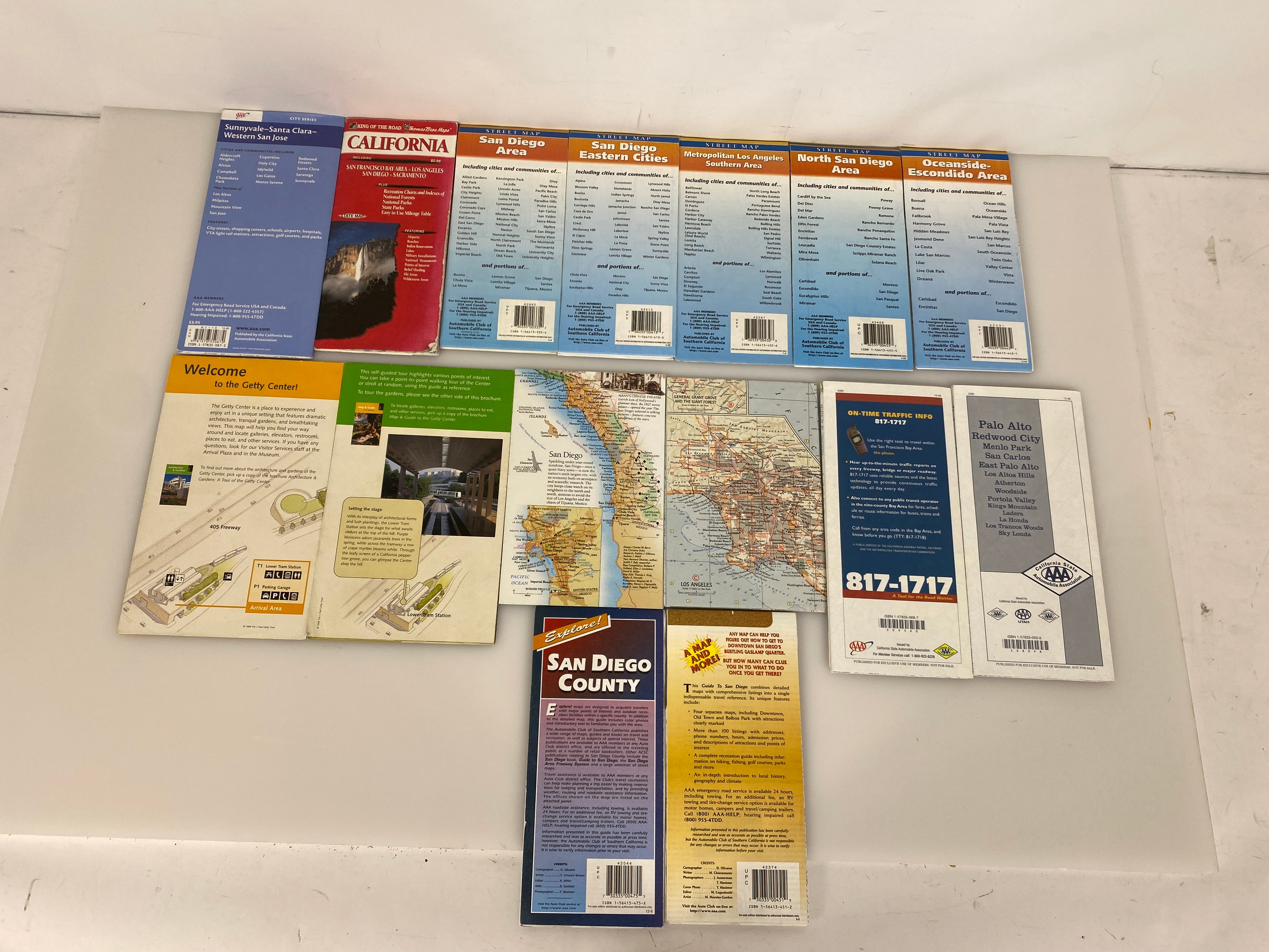 Lot of Southern California Maps/Guides-LA/San Diego/San Jose/Palo Alto/AAA