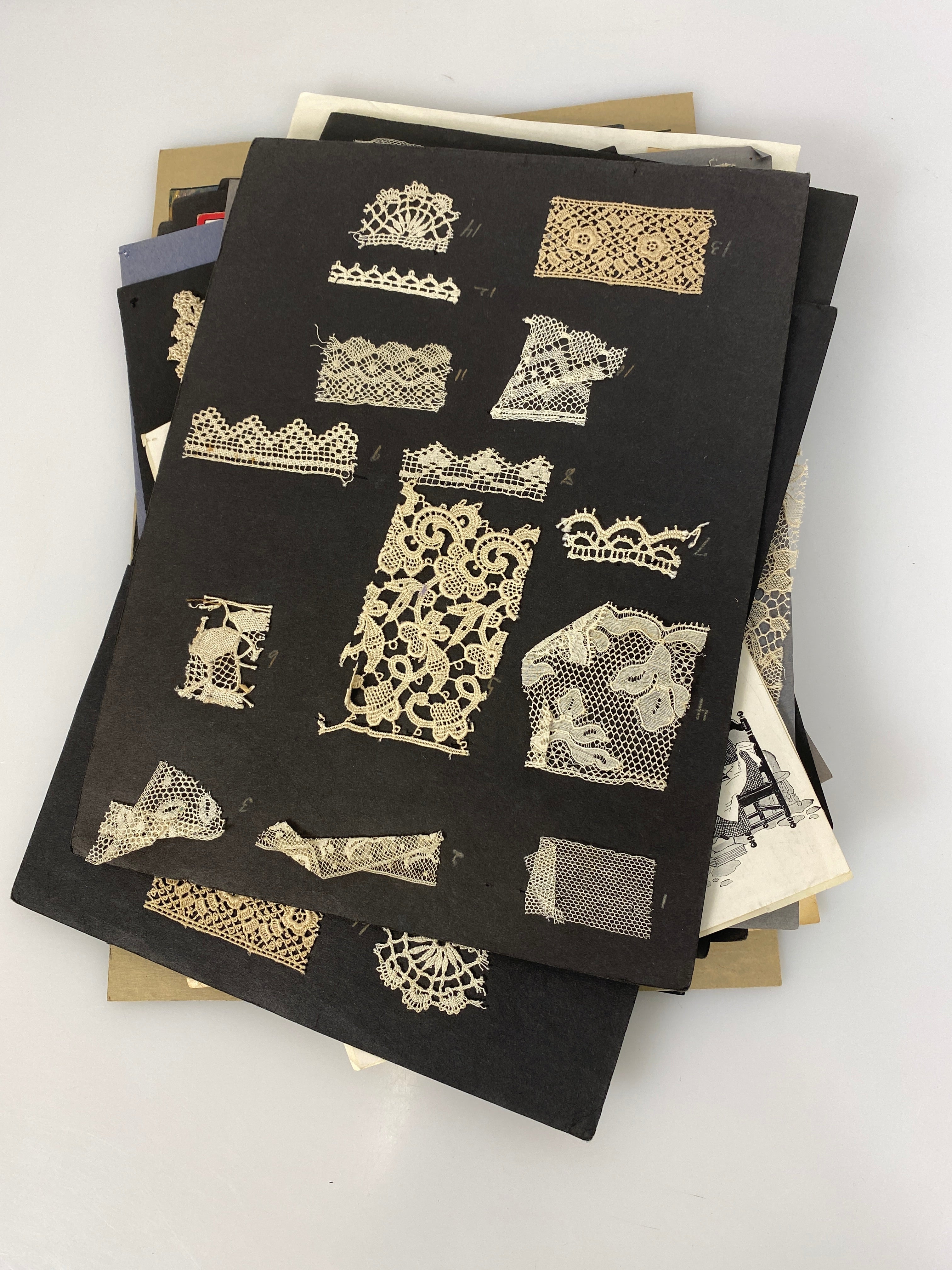 Lot of Vintage Lace Textile Ephemera 1920s-1930s