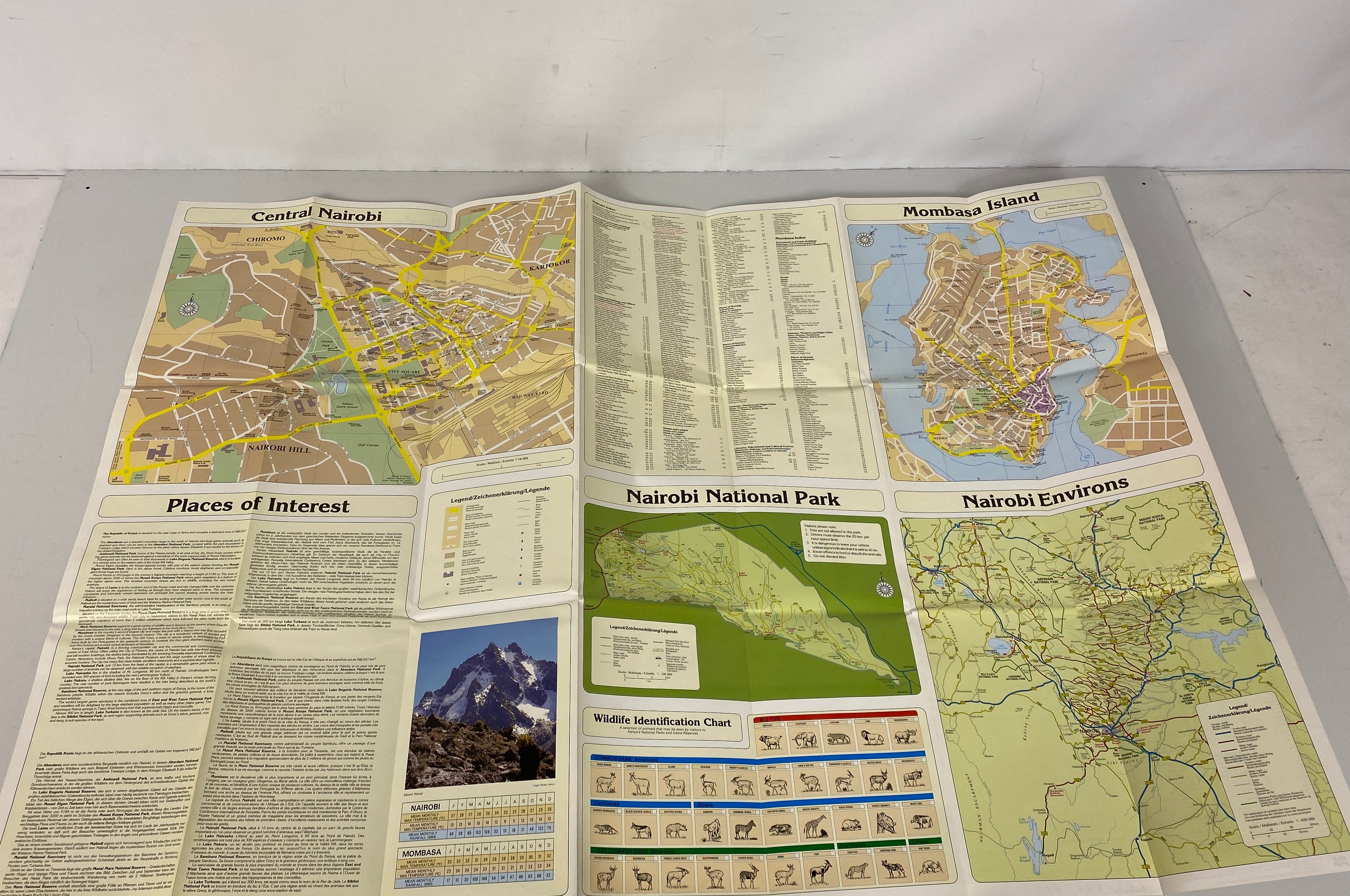 Lot of Vintage Maps: Macmillan Kenya/National Geographic/Northwestern Africa