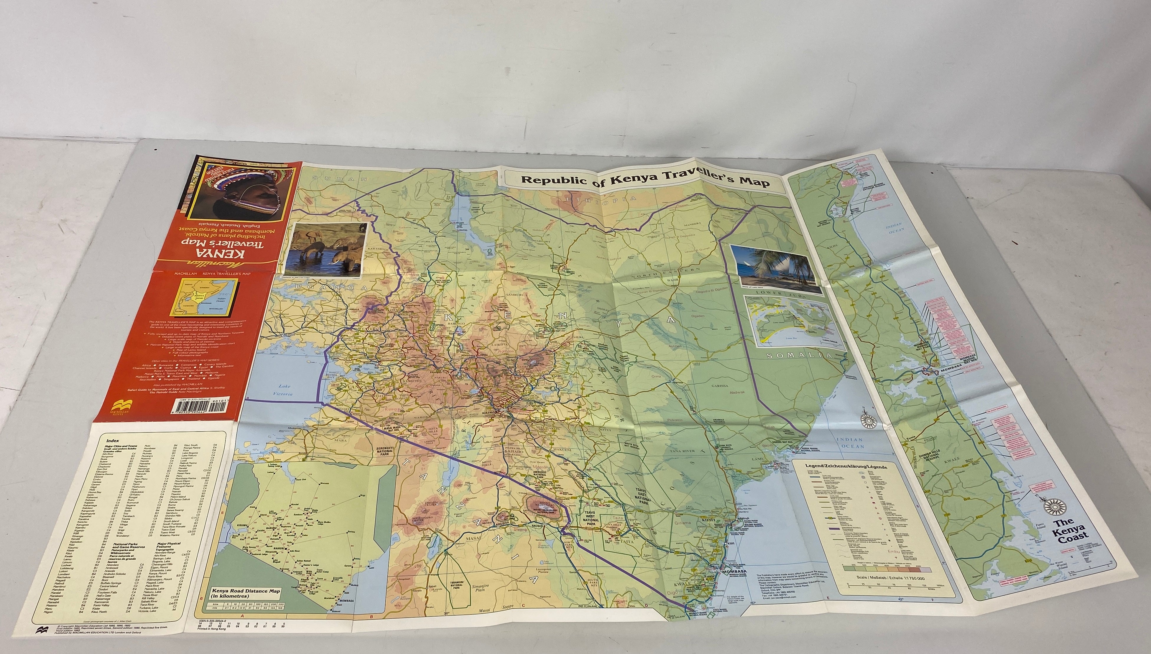 Lot of Vintage Maps: Macmillan Kenya/National Geographic/Northwestern Africa